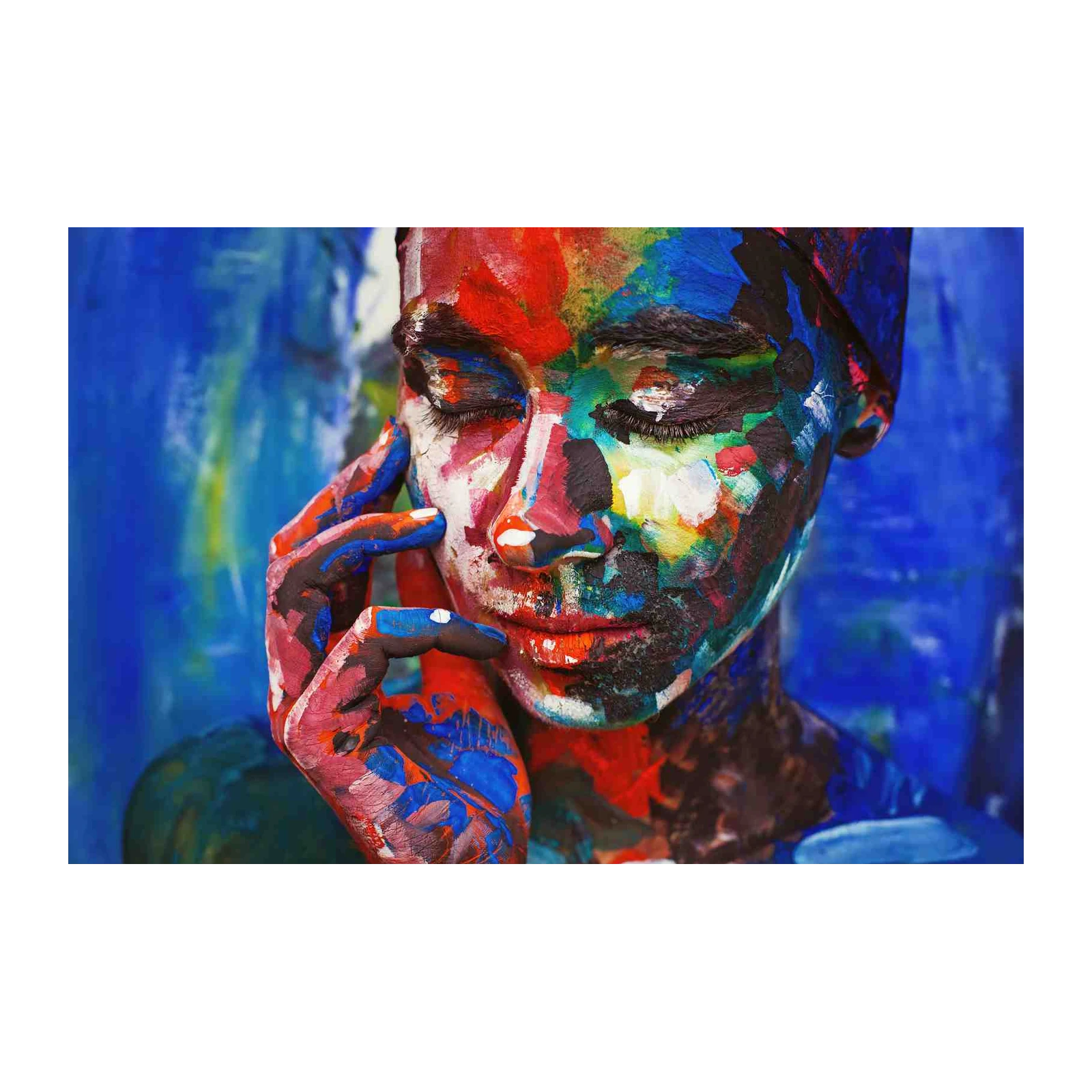 Abstract Expressive Face Art Wall Art