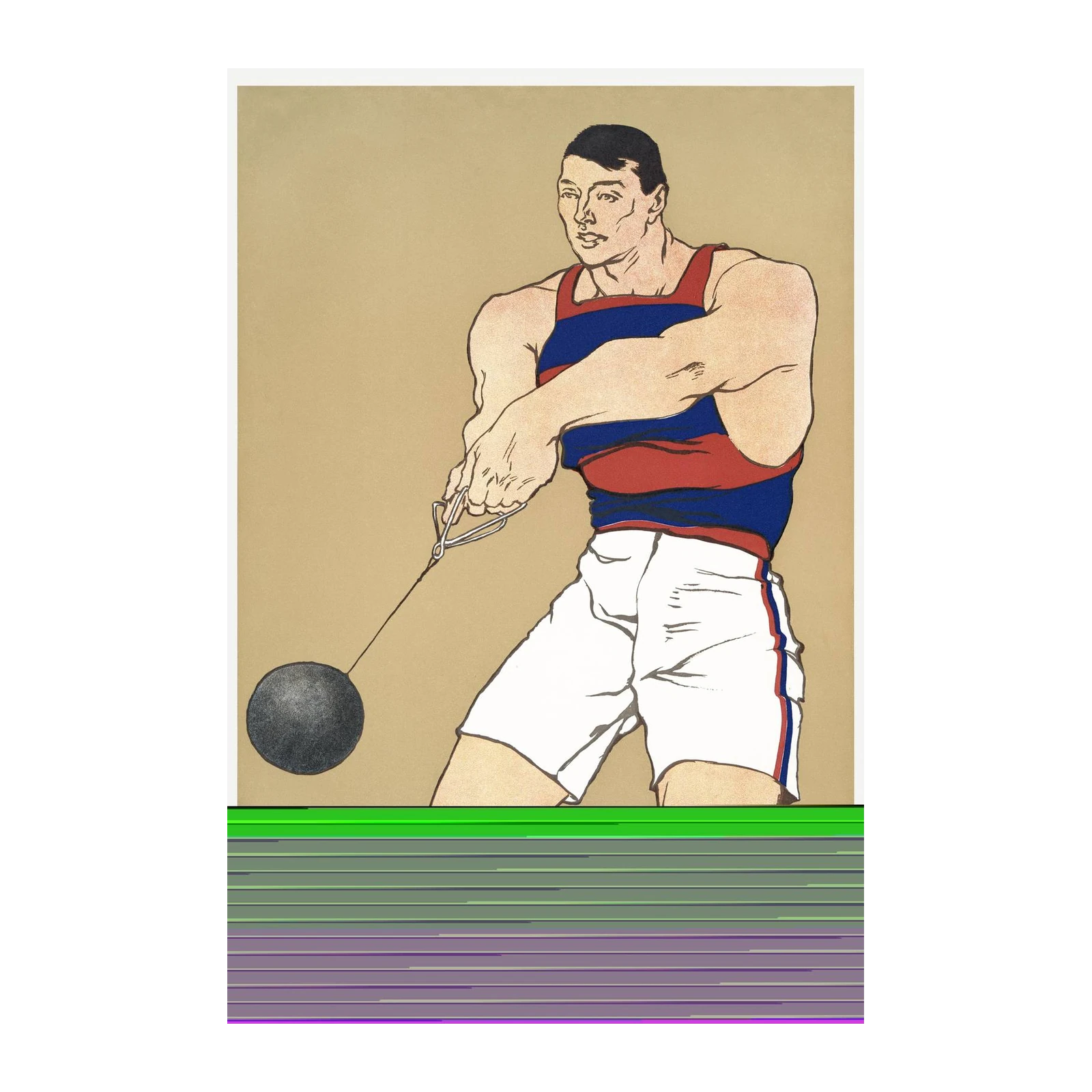 Hammer Thrower Vintage Sports Art Wall Art