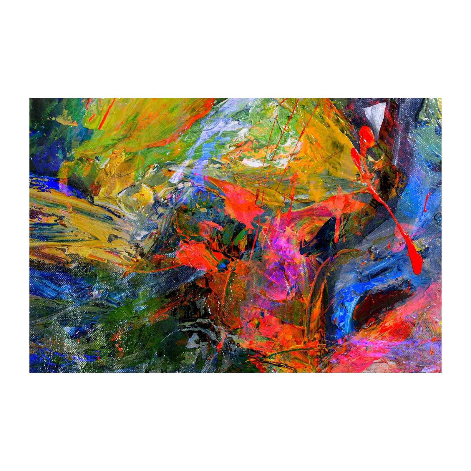 Vibrant Abstract Expressionism Wall Art Wall Art