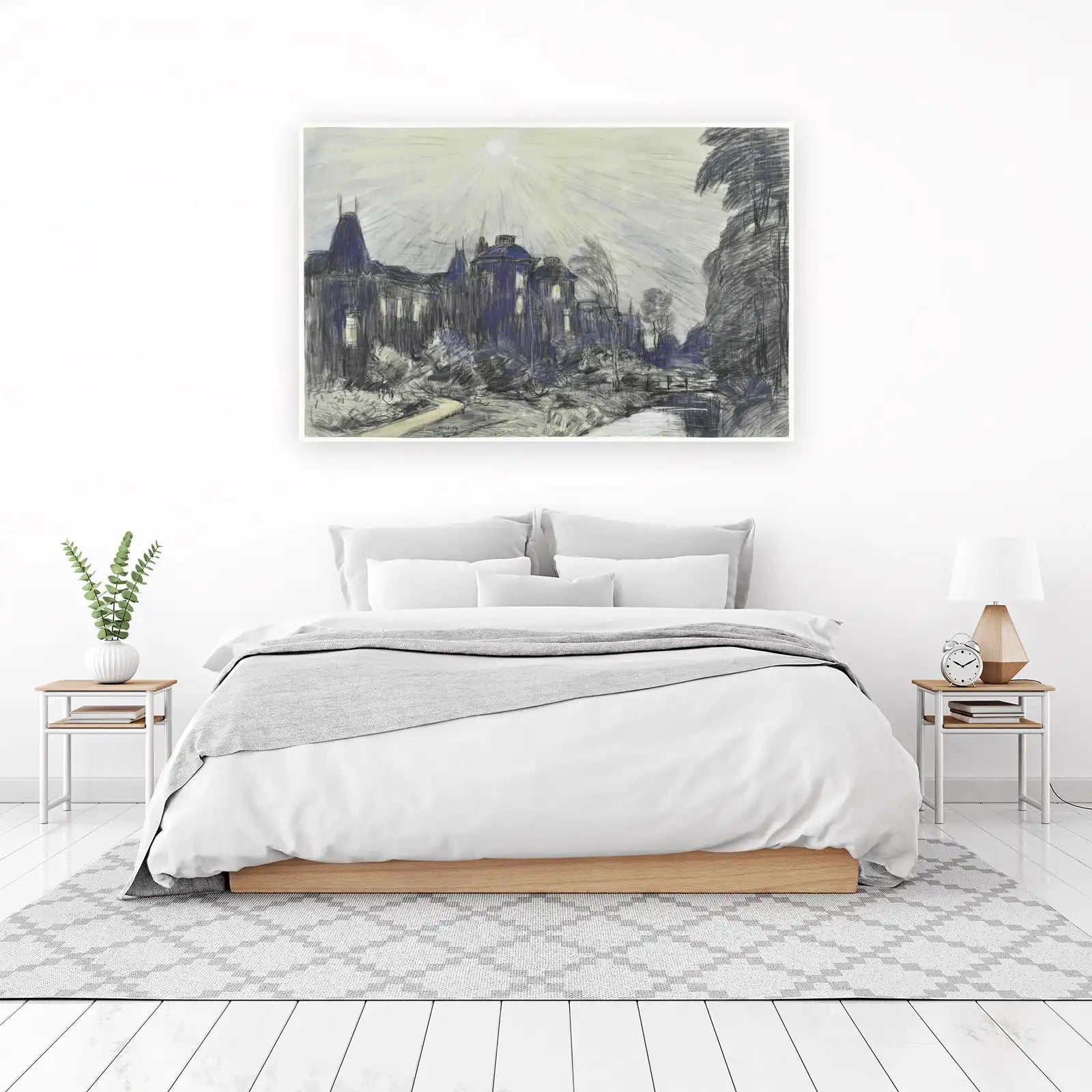 Mysterious Mansion Sketch Wall Art