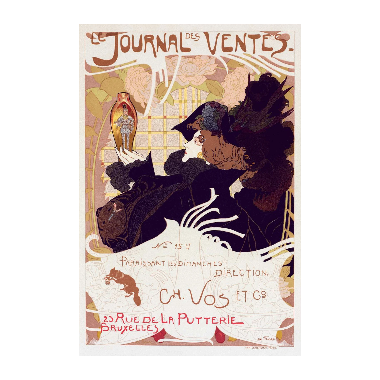 Art Nouveau Elegance Parisienne Journal Wall Art