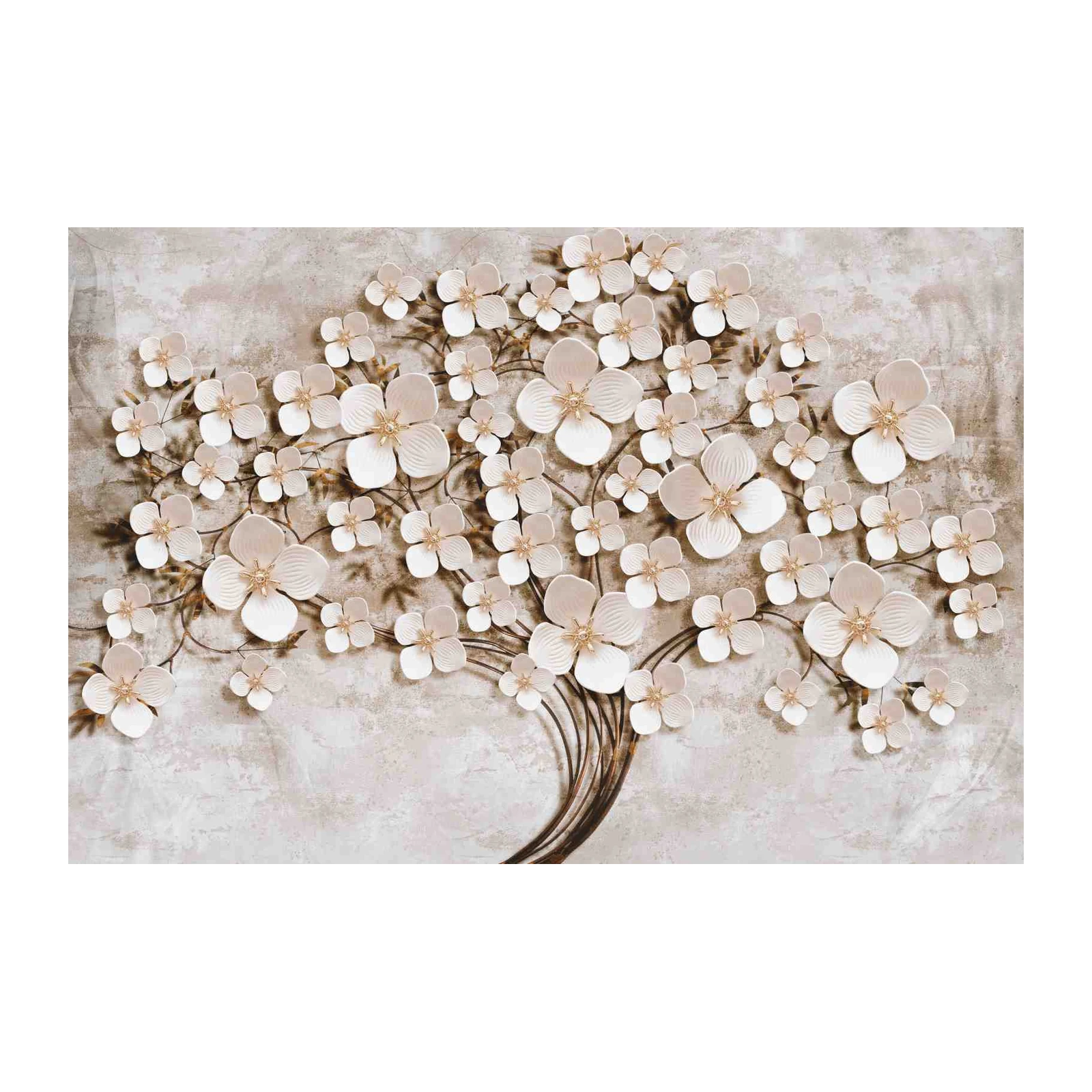 Elegant 3D Floral Tree Wall Art - Home Decor