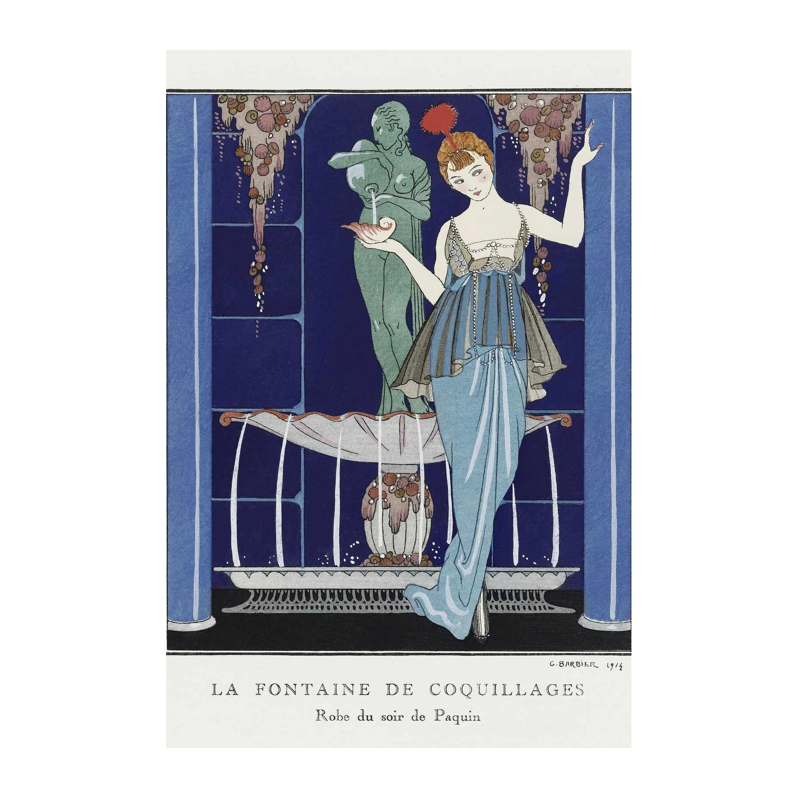 Art Deco Fashion Fountain Wall Art