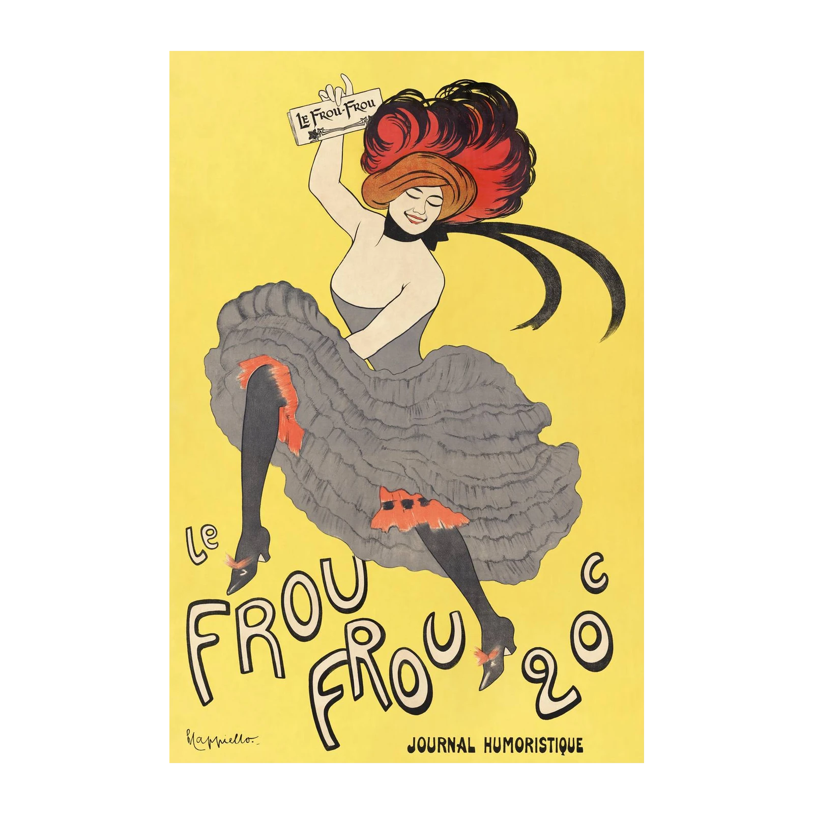 Vintage Moulin Rouge Dancer Wall Art