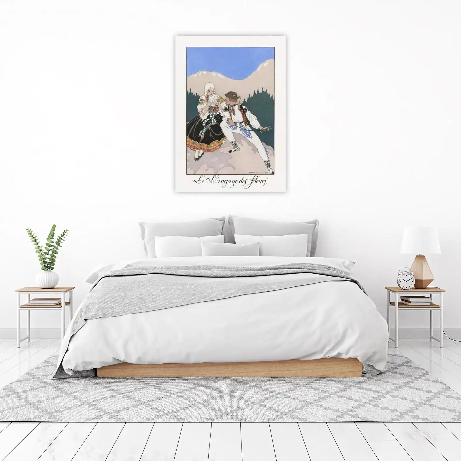 Art Deco Couple Mountain Romance Wall Art