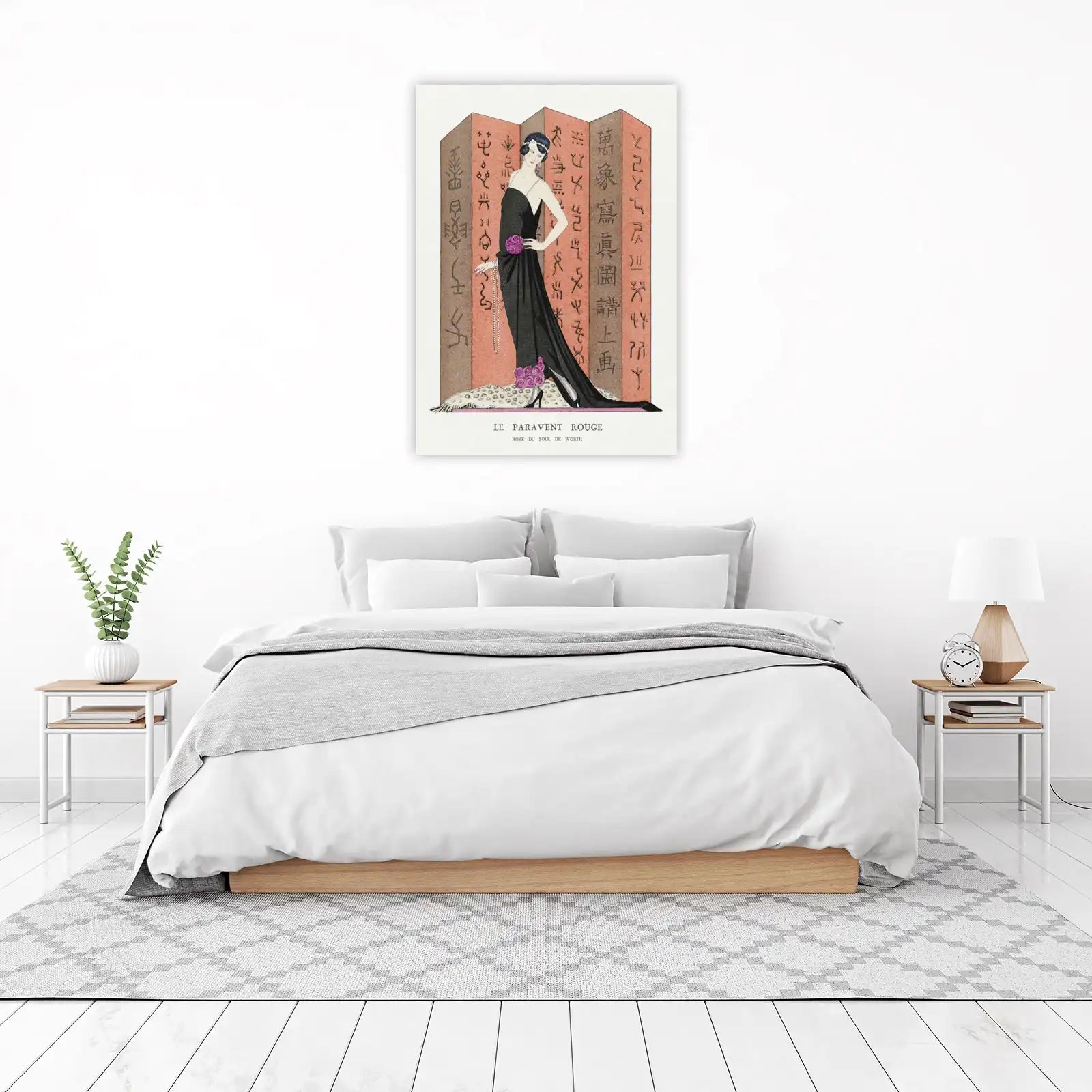 Vintage Parisian Chic Black Gown Wall Art