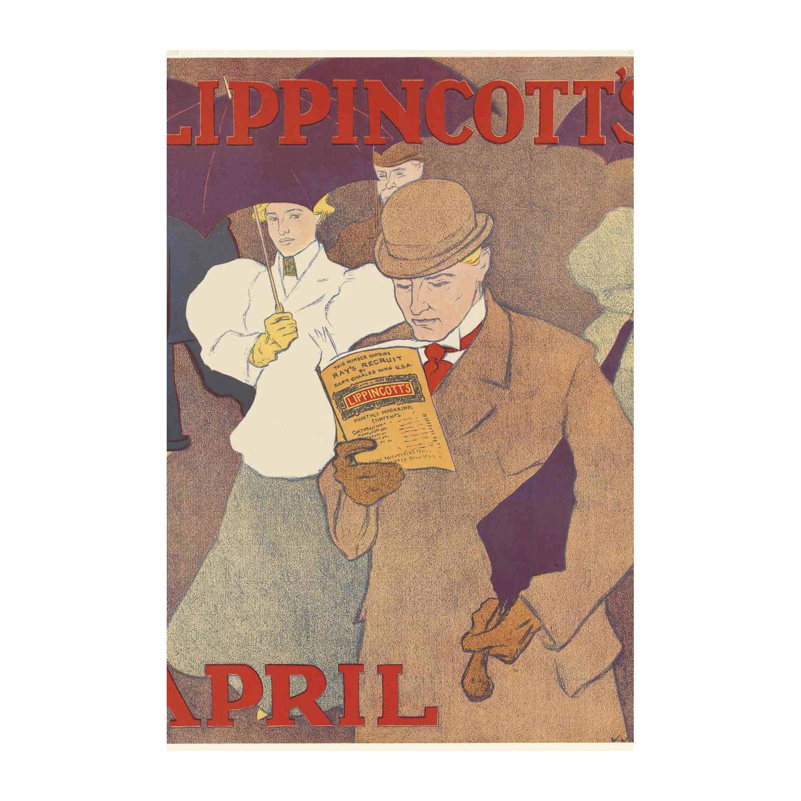 Vintage April Magazine Cover Wall Art