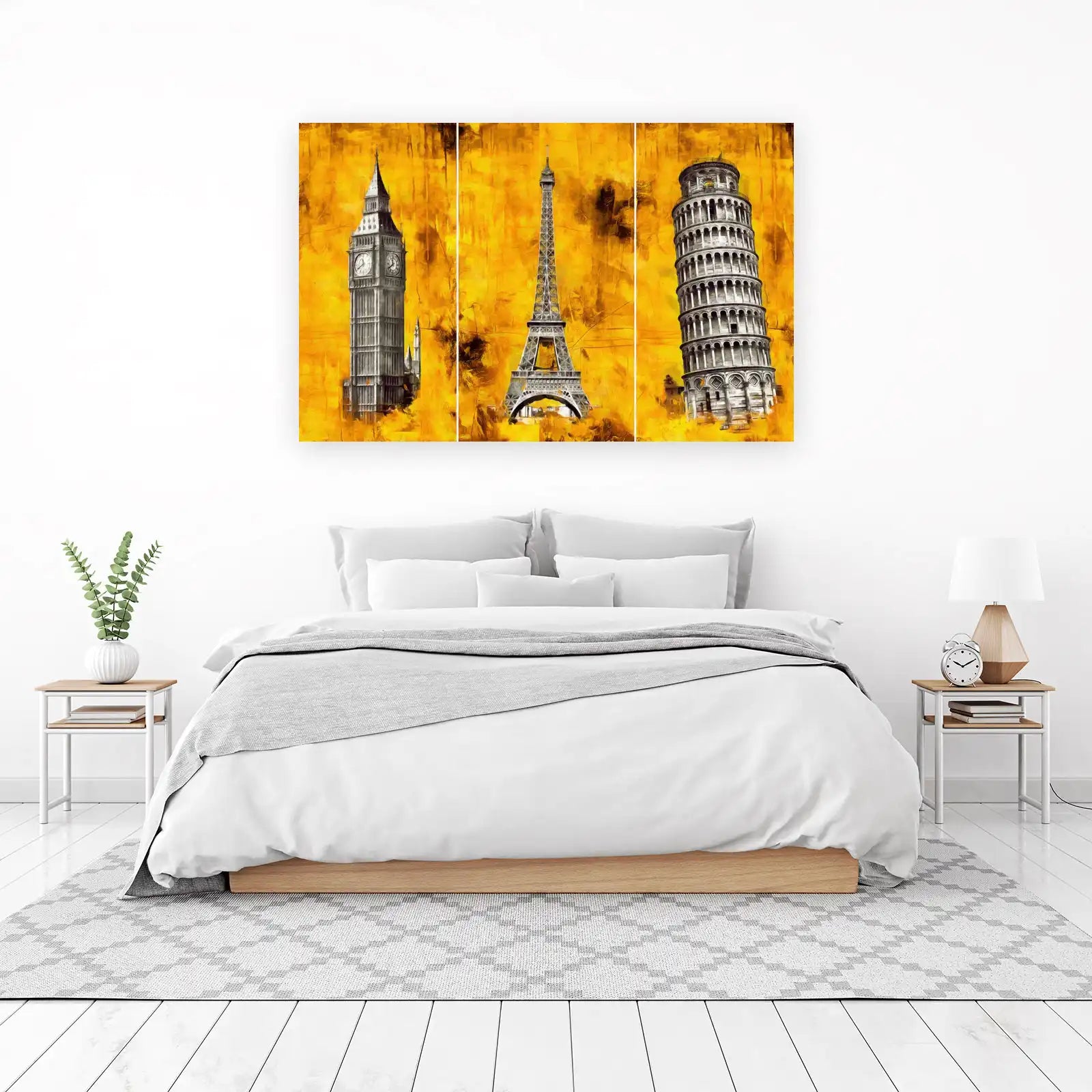 Iconic Landmarks Triptych Wall Art
