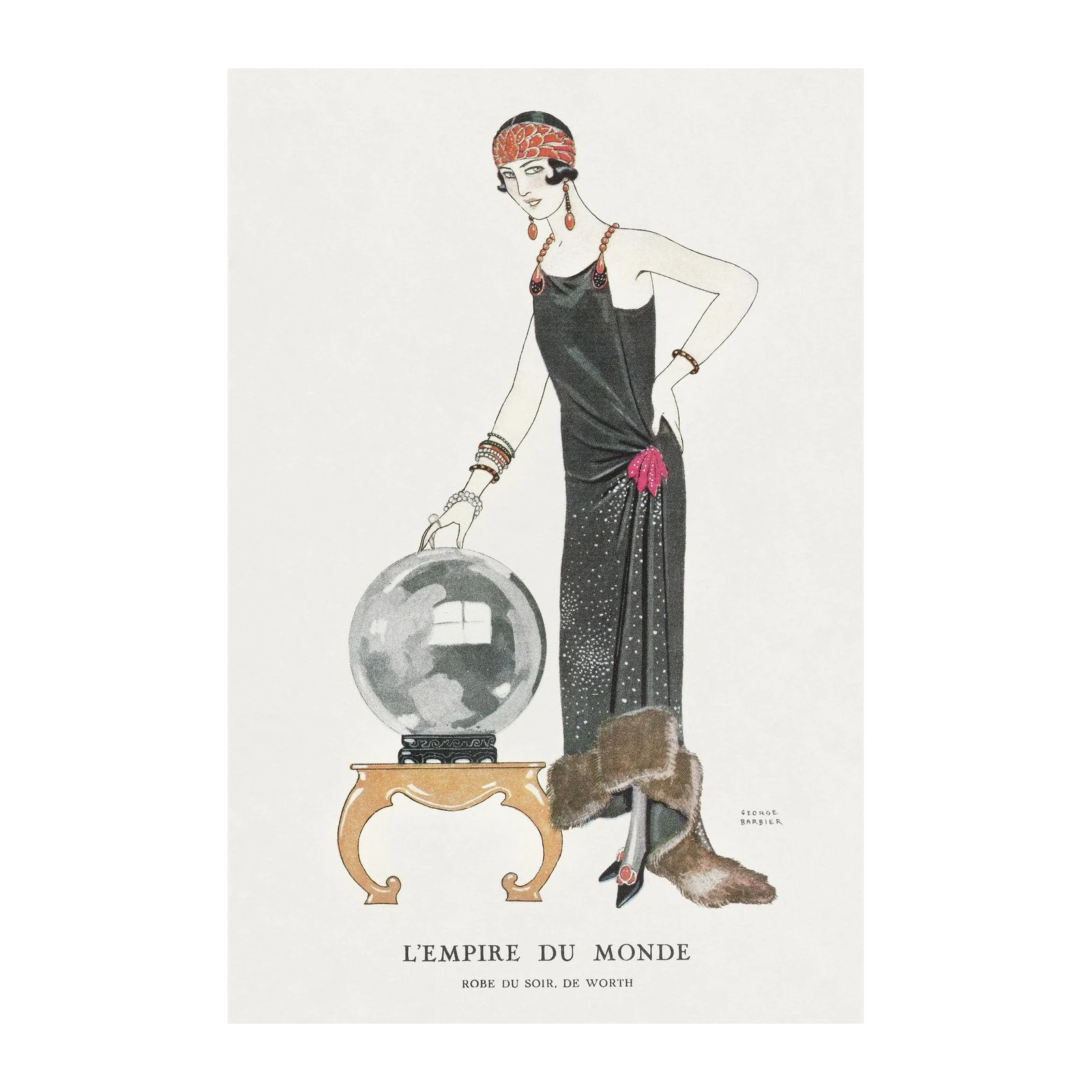 Art Deco Glamour Crystal Ball Wall Art