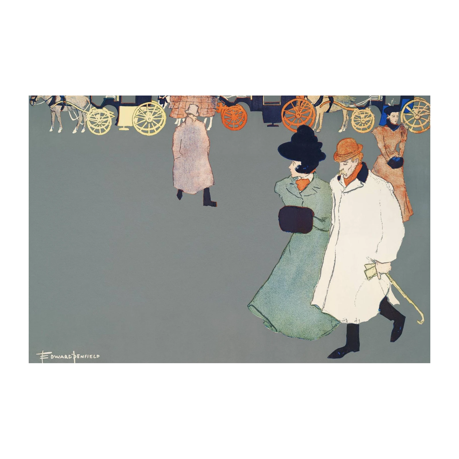 Edward Penfield Art Deco Street Scene Wall Art