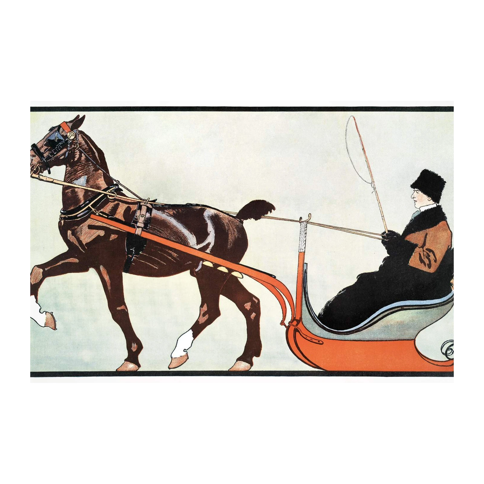 Vintage Horse & Sleigh Ride Wall Art