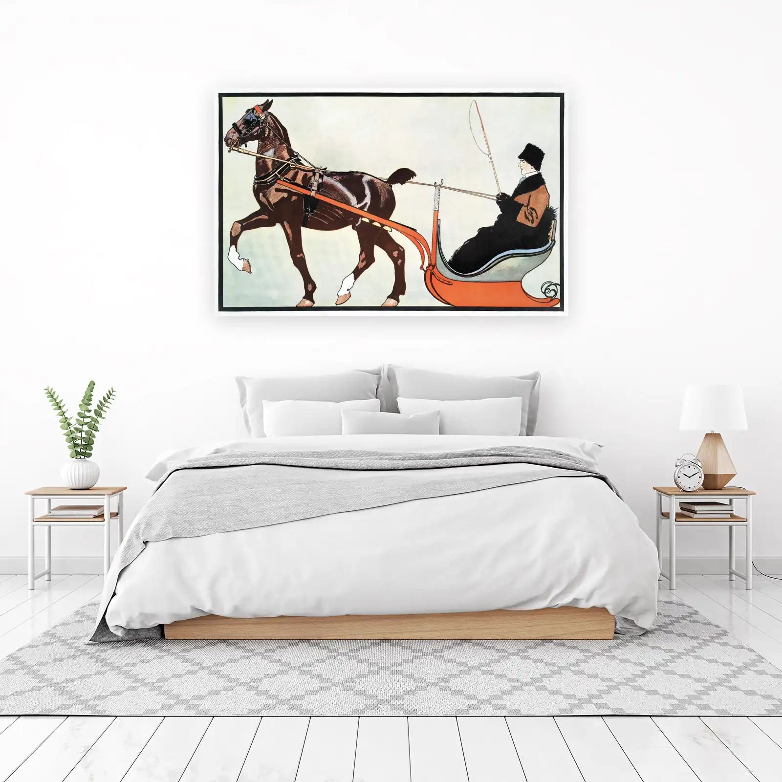 Vintage Horse & Sleigh Ride Wall Art