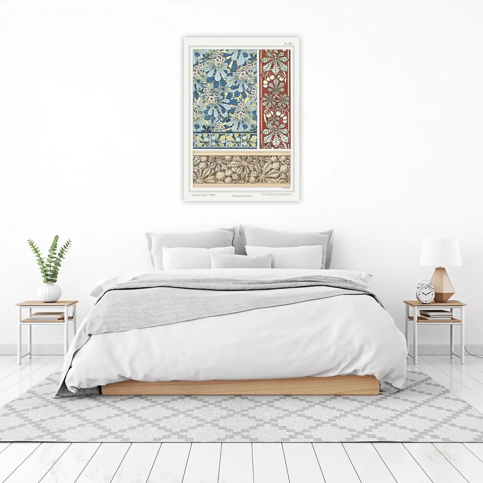 Art Nouveau Chestnut Flora Wall Art
