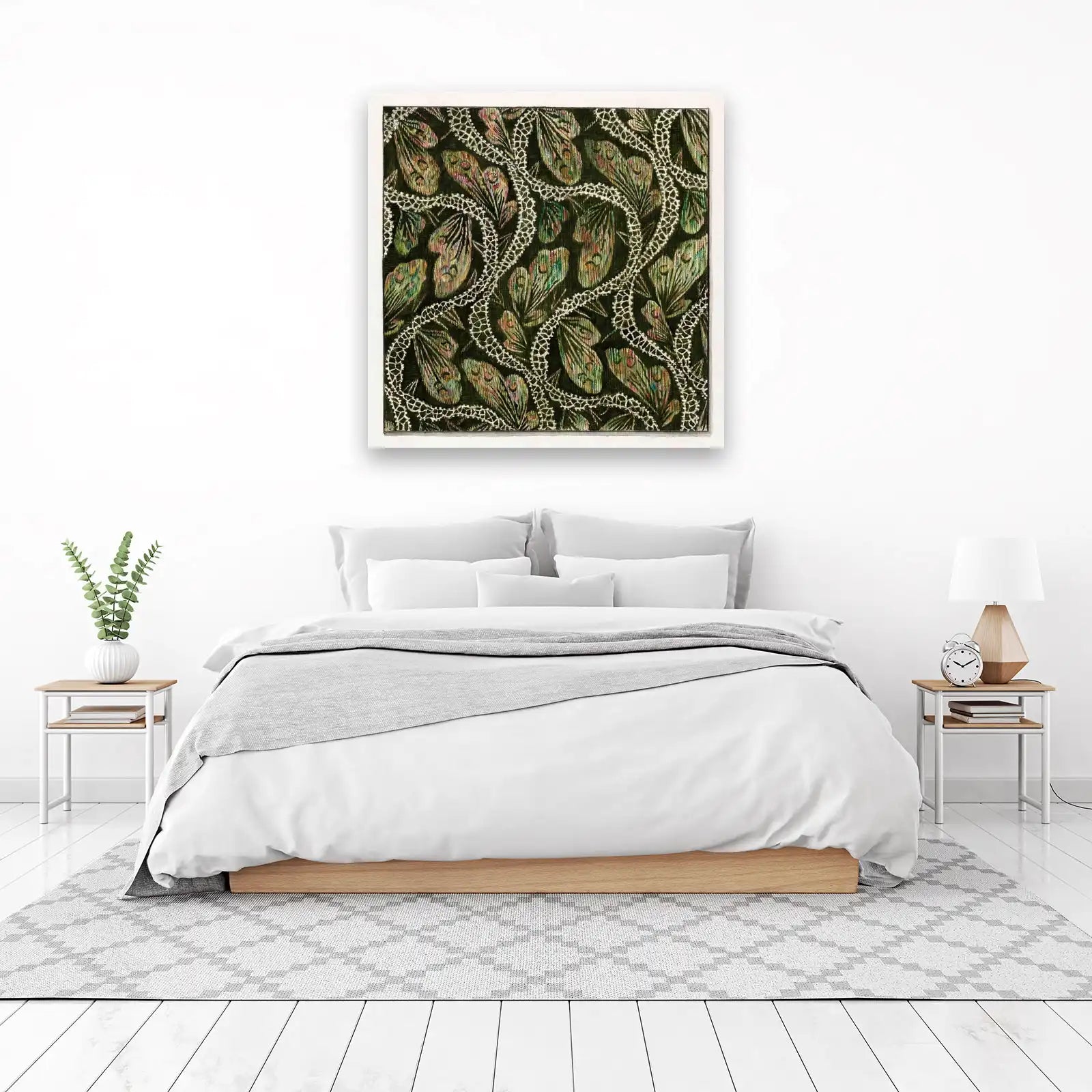 Dark Botanical Lace Peony Wall Art