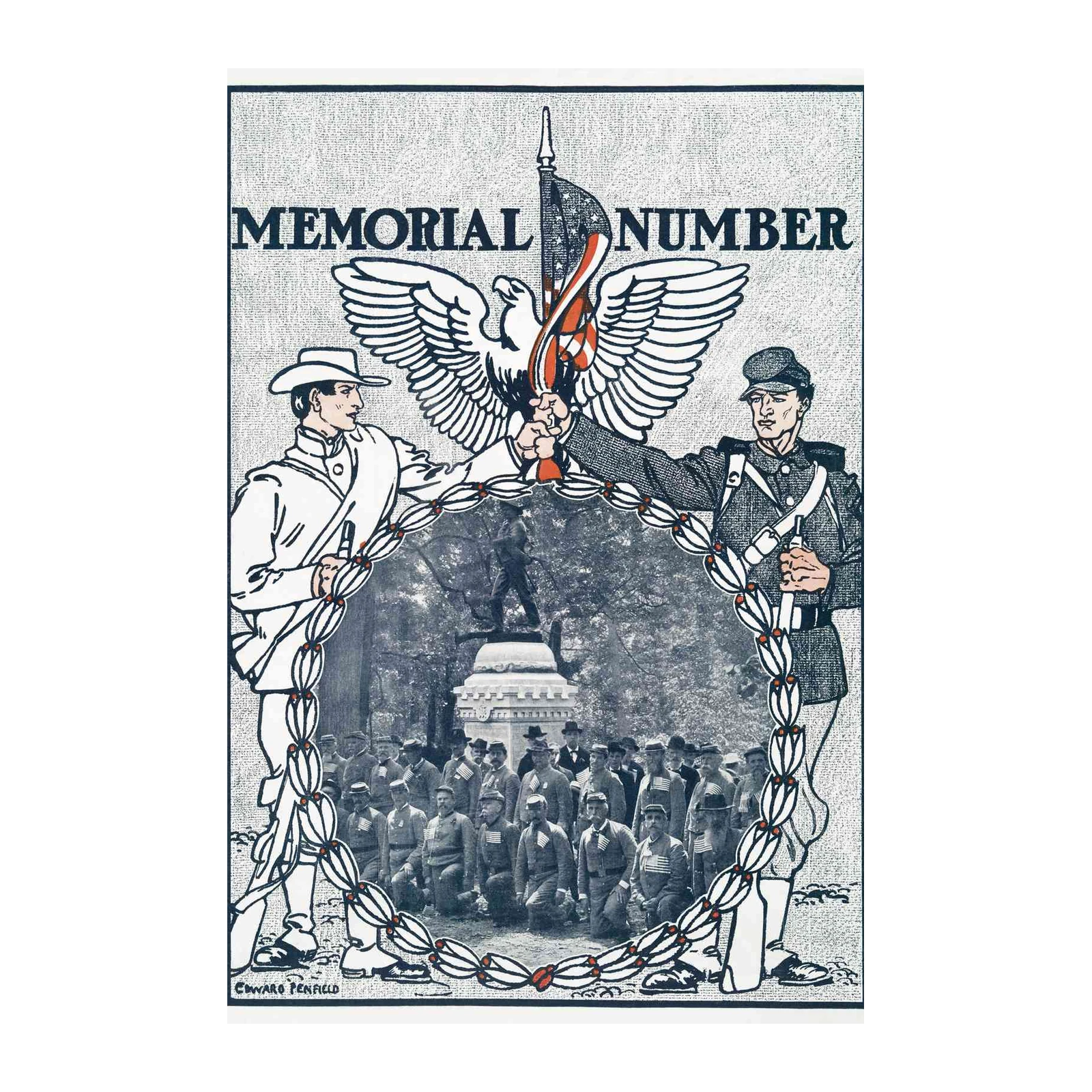 Patriotic Eagle Soldier Memorial Wall Art