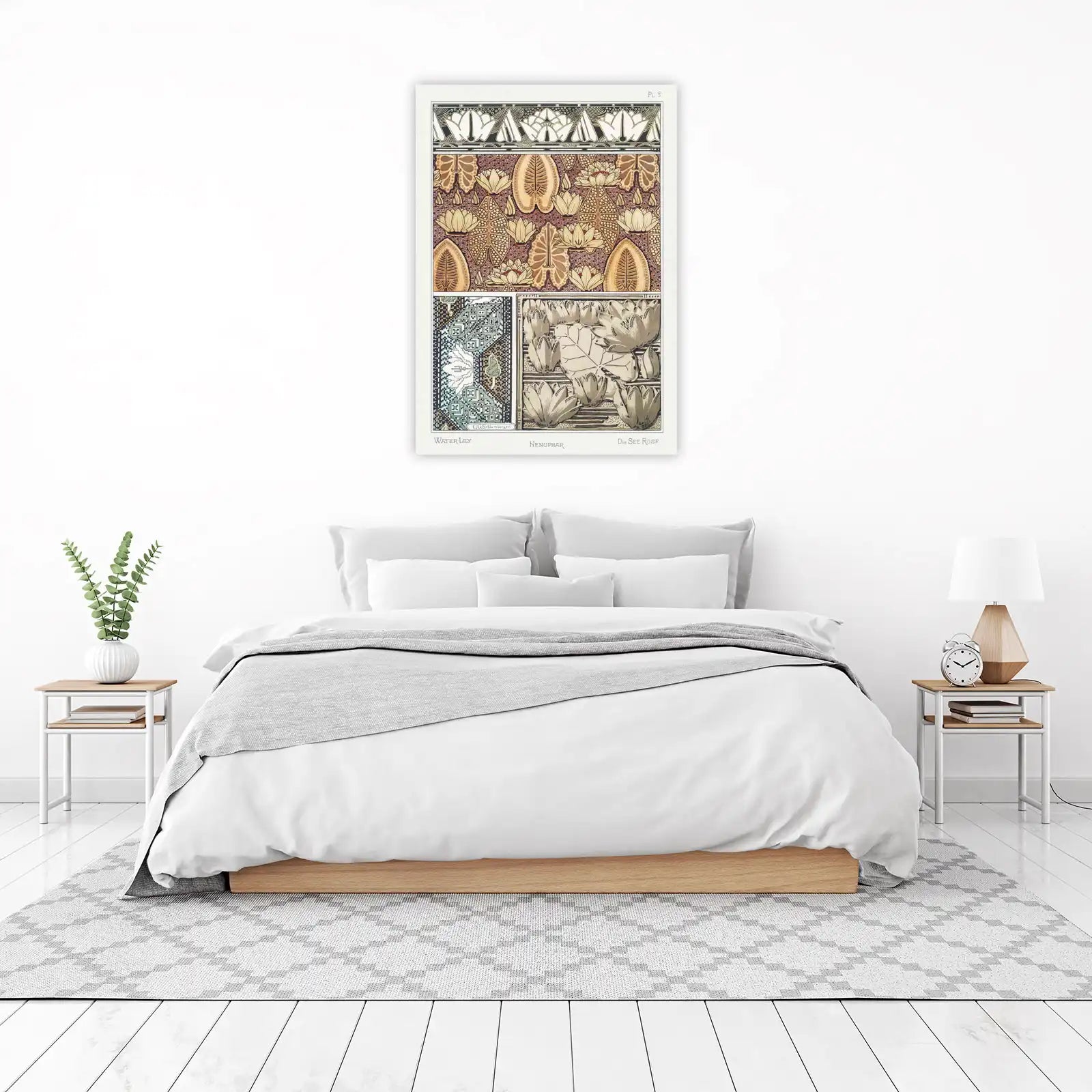 Art Nouveau Water Lily Wall Art
