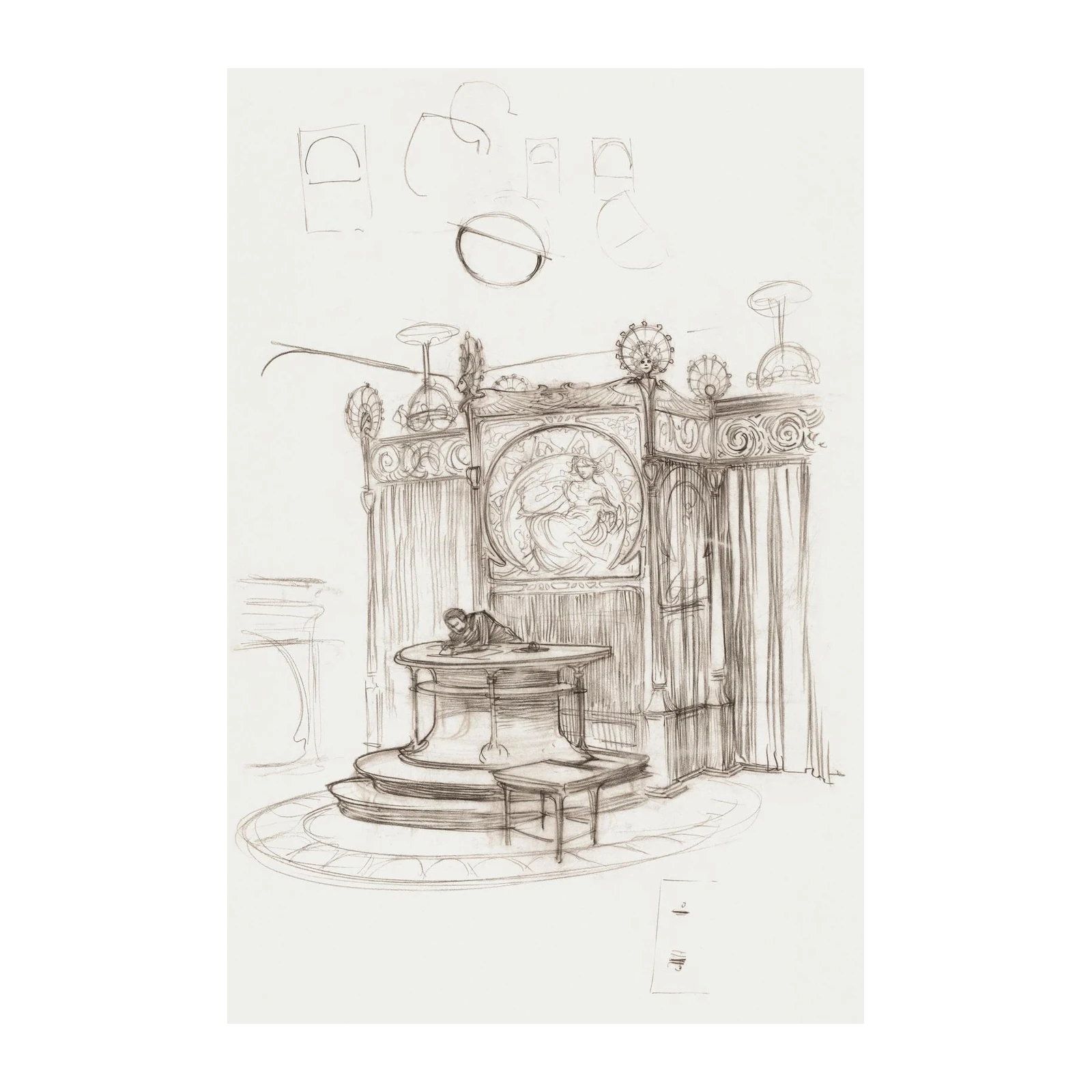 Elegant Study Sketch Wall Art