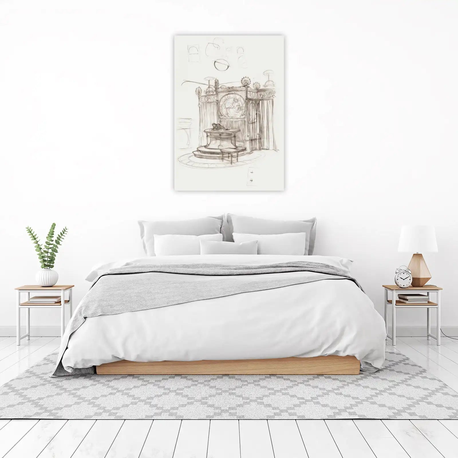 Elegant Study Sketch Wall Art