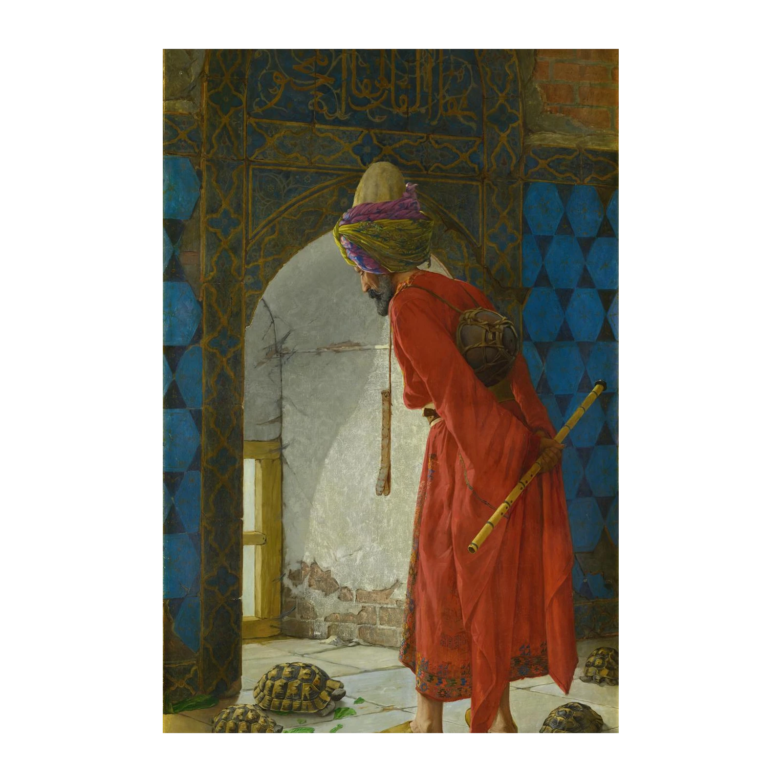 Exotic Turtle Scene Ottoman Art Wall Art