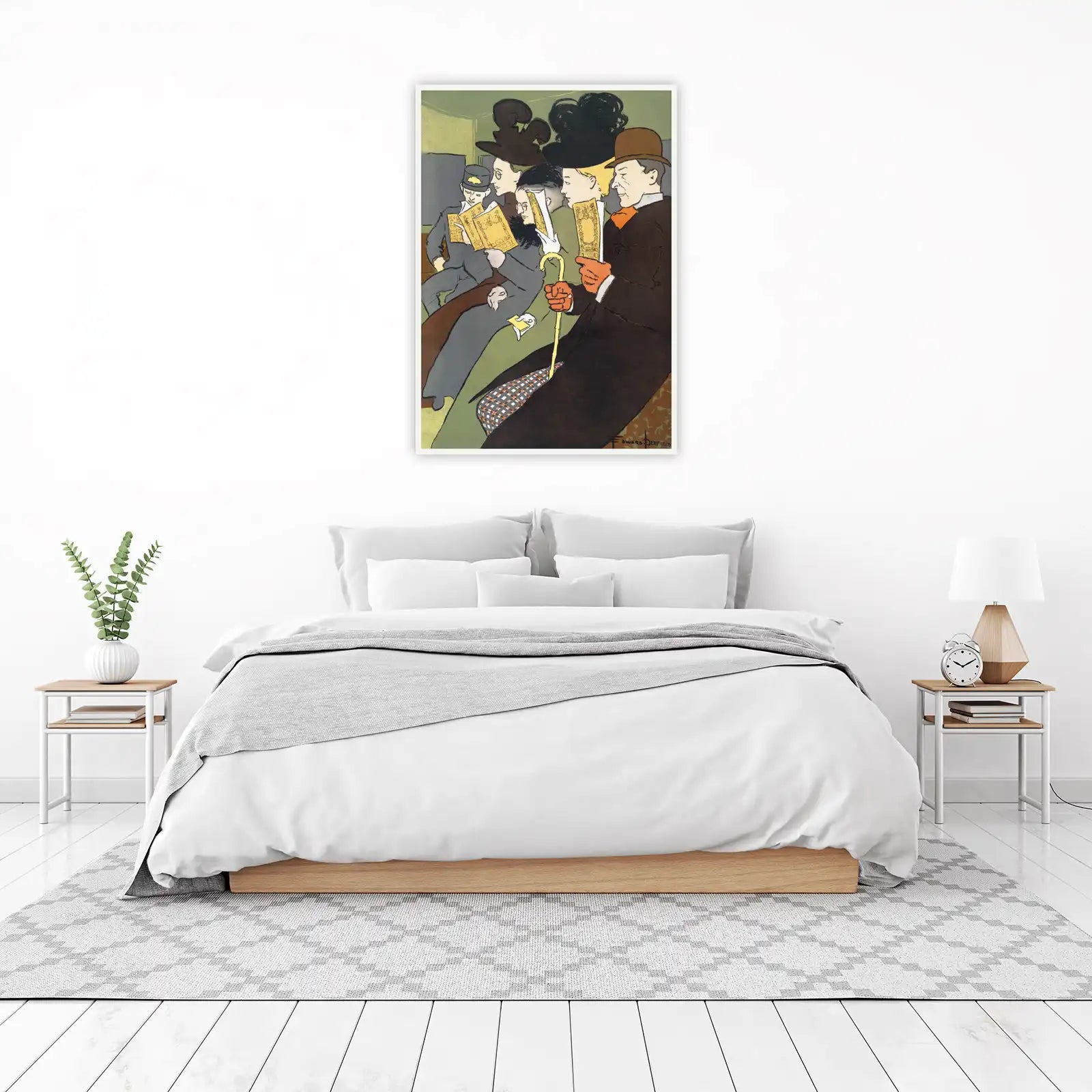Art Nouveau Scene Wall Art - Vintage Parisian Style