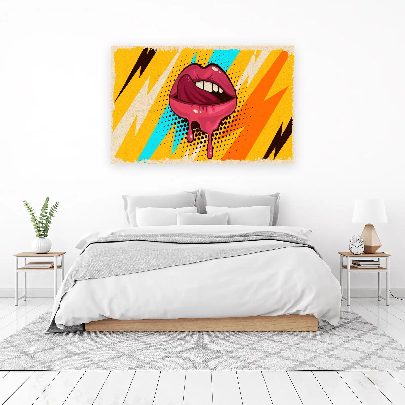 Bold Lips Drip Pop Art Wall Art