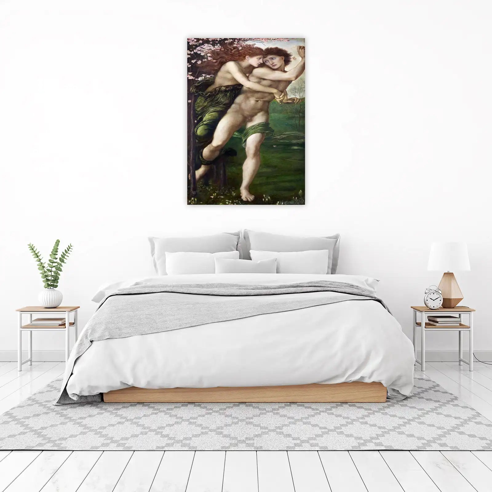 Romantic Lovers in Spring Meadow Wall Art