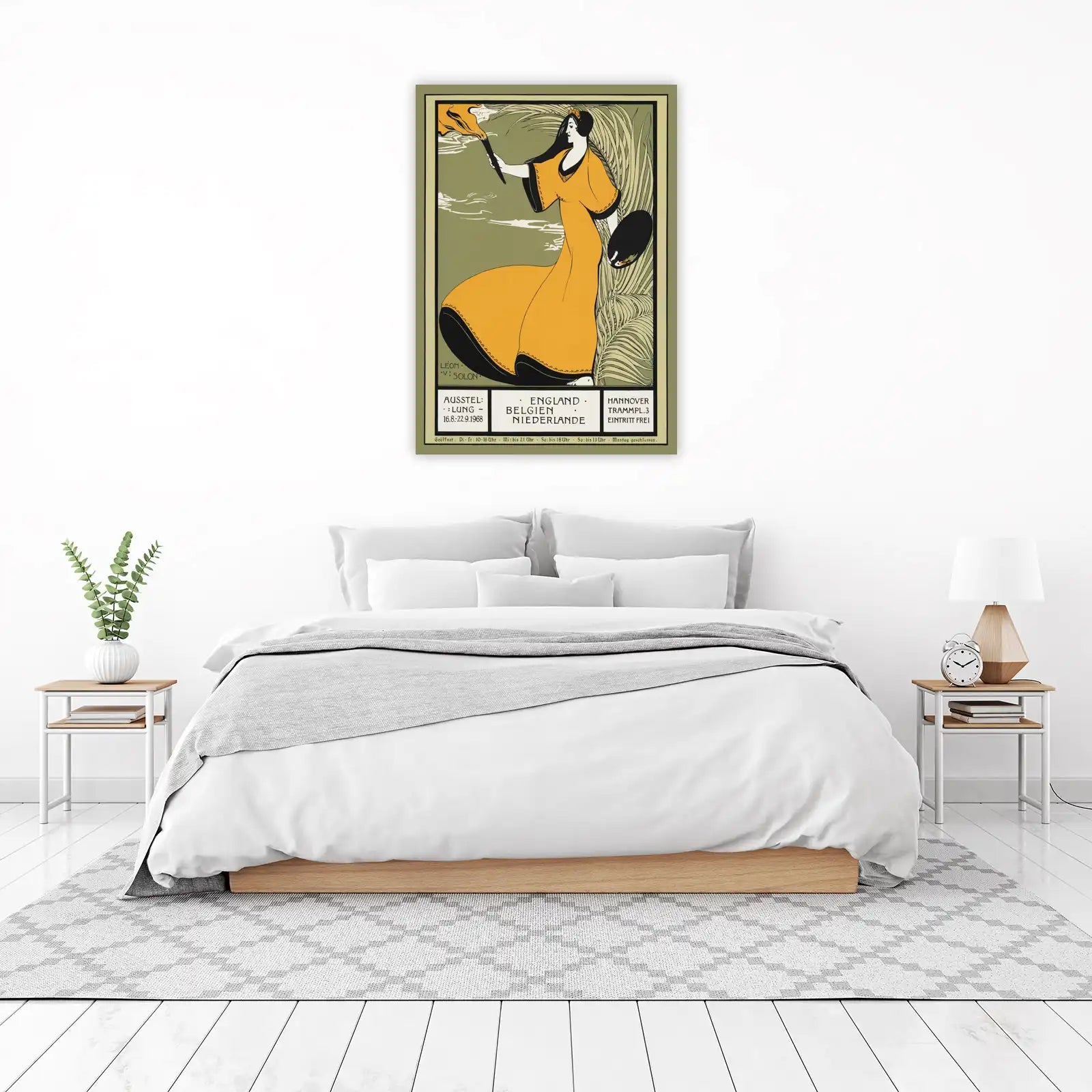 Art Nouveau Lady Torch Bearer Wall Art