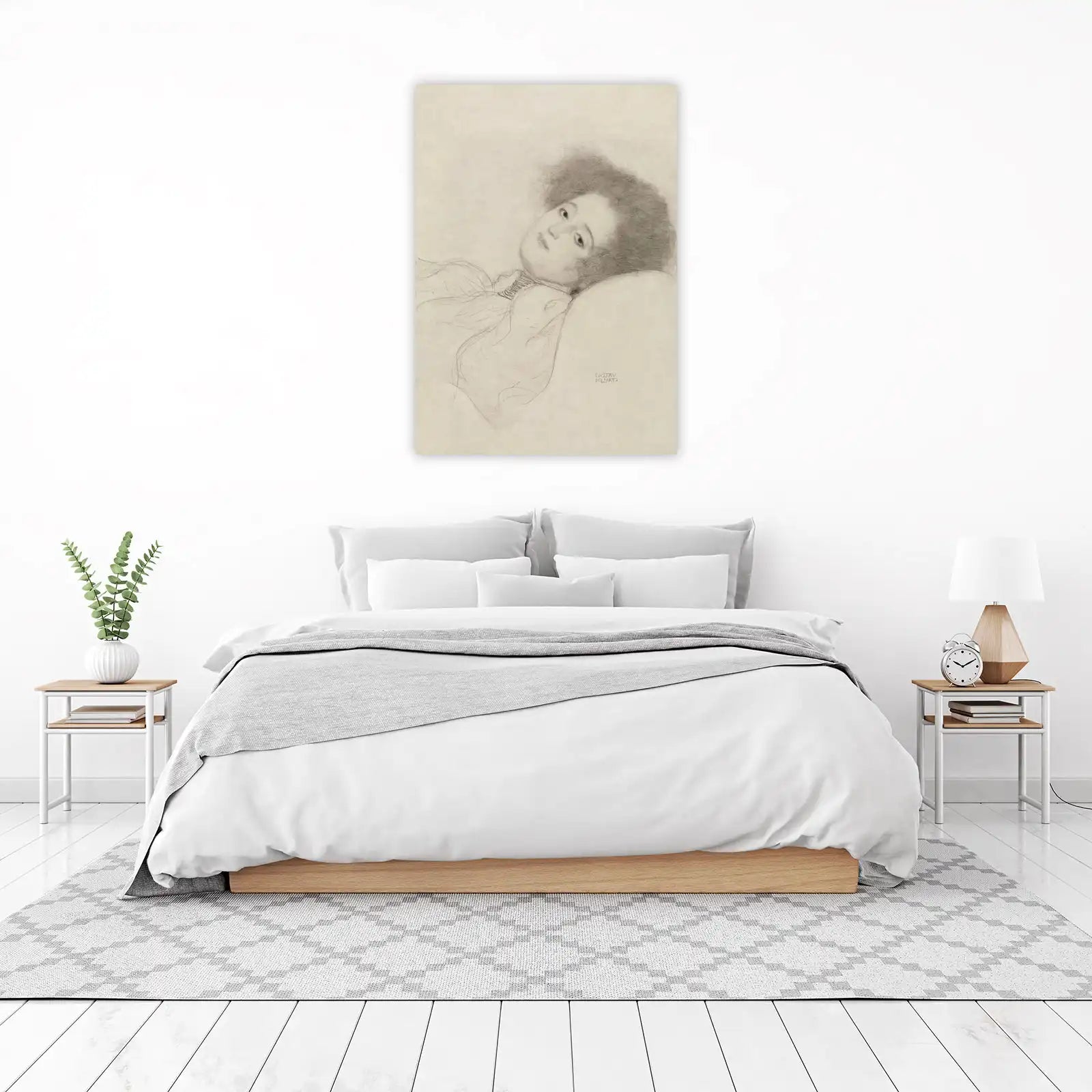 Gustav Klimt Portrait Sketch Wall Art