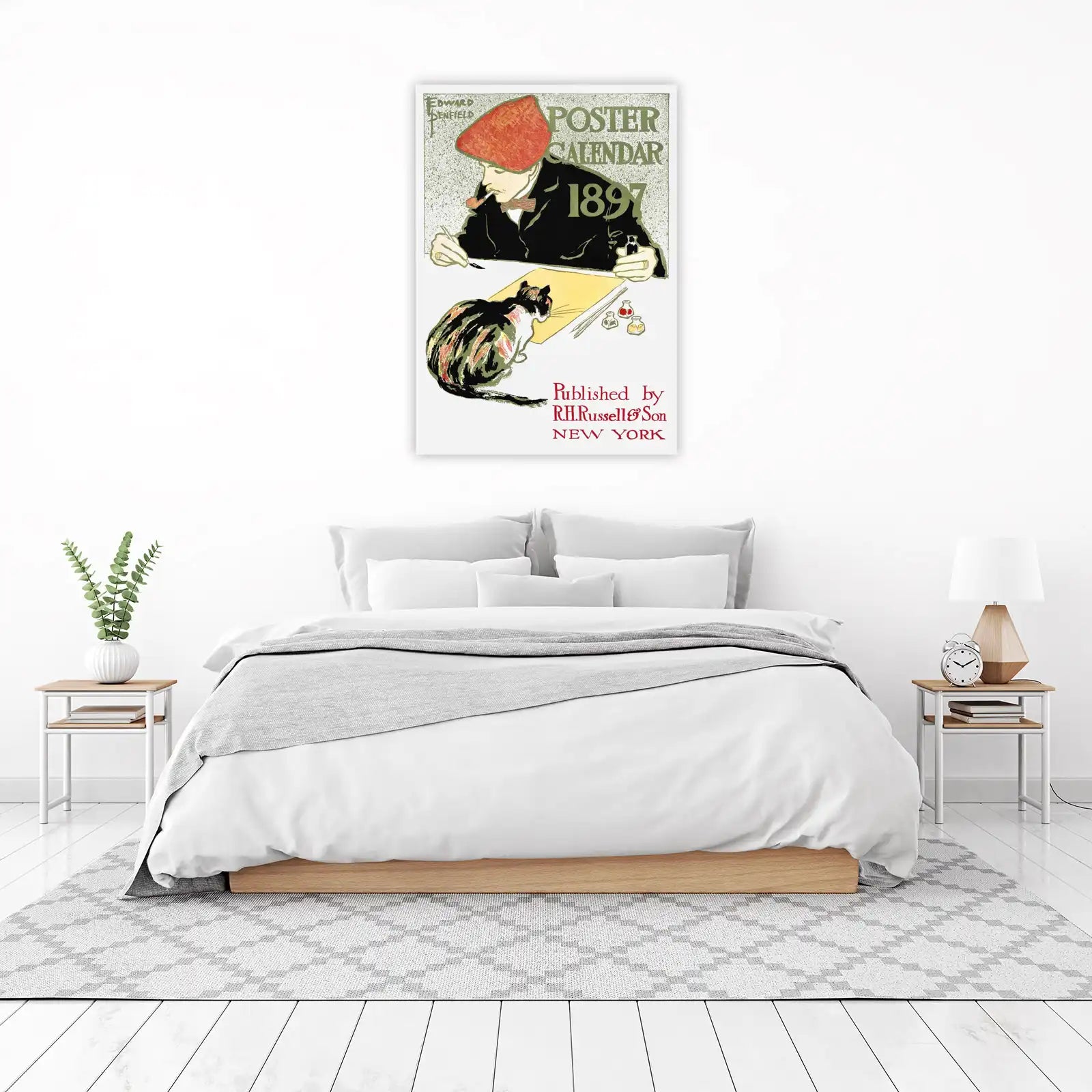 Edward Penfield Cat & Artist 1897 Poster Wall Art