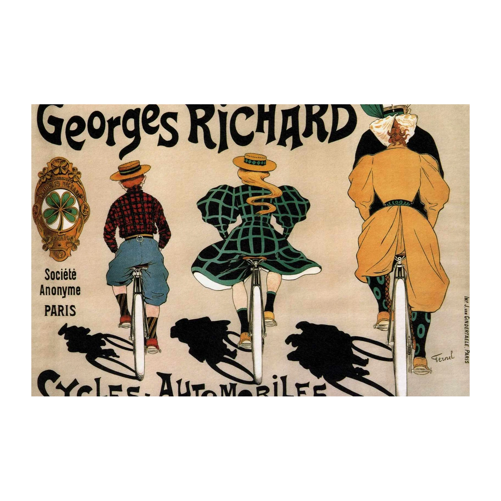 Vintage Cycling 'Georges Richard' Wall Art