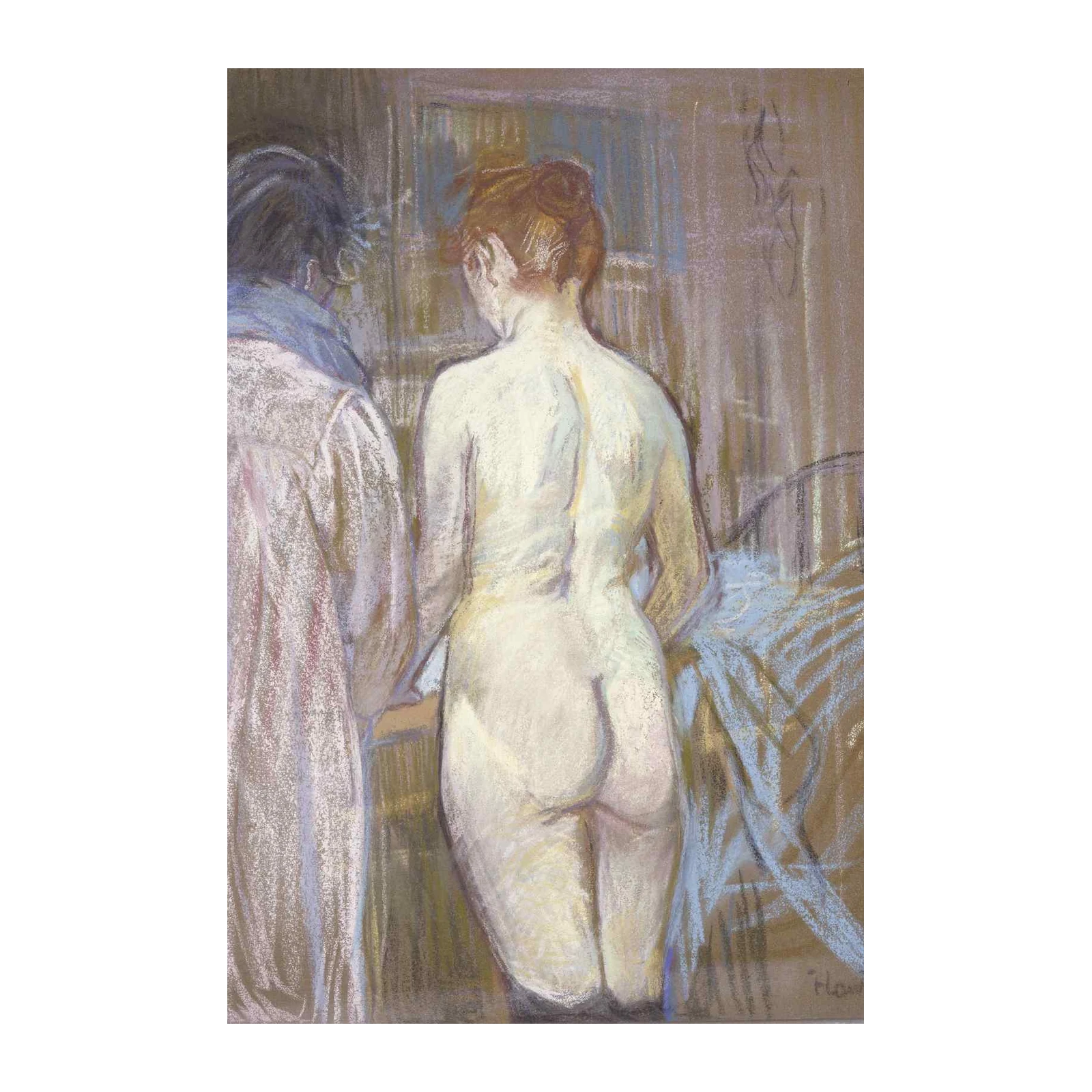 Pastel Nude Duo Wall Art Wall Art