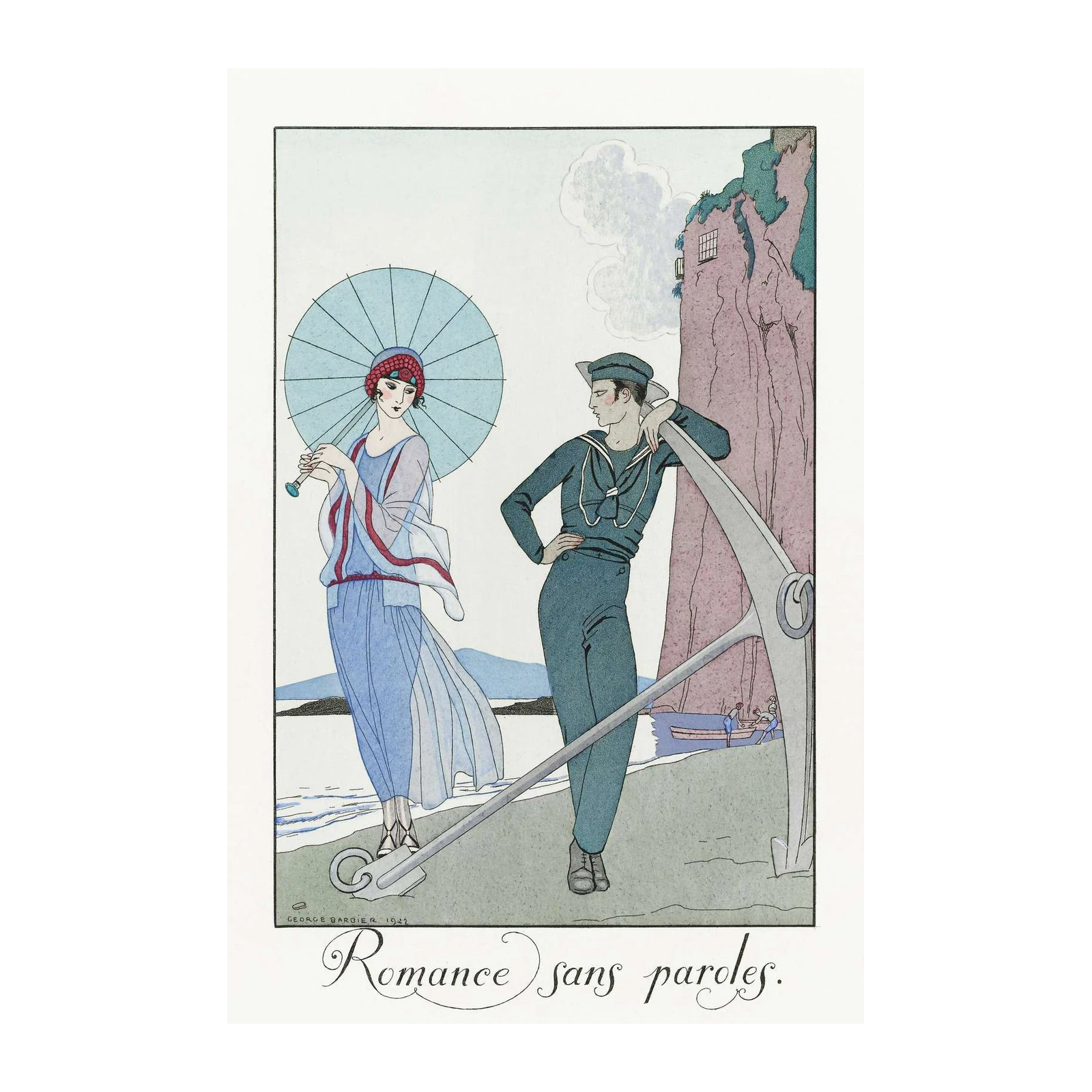 Vintage Sailor Romance Art Wall Art