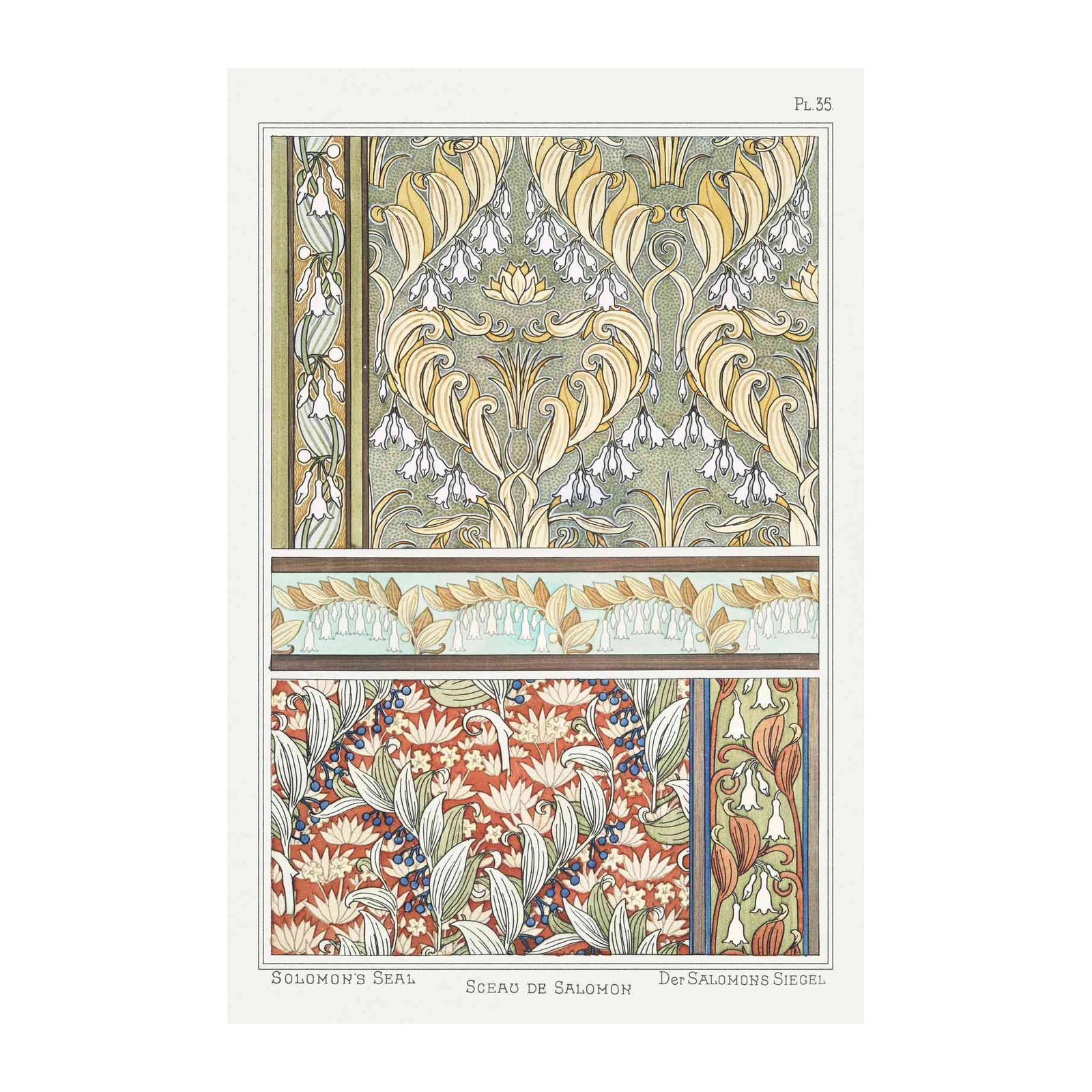 Art Nouveau Solomon's Seal Wall Art