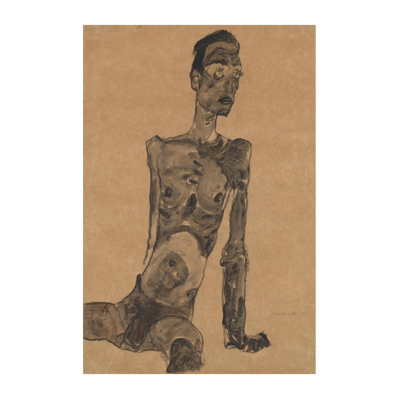 Egon Schiele Figure Study Wall Art