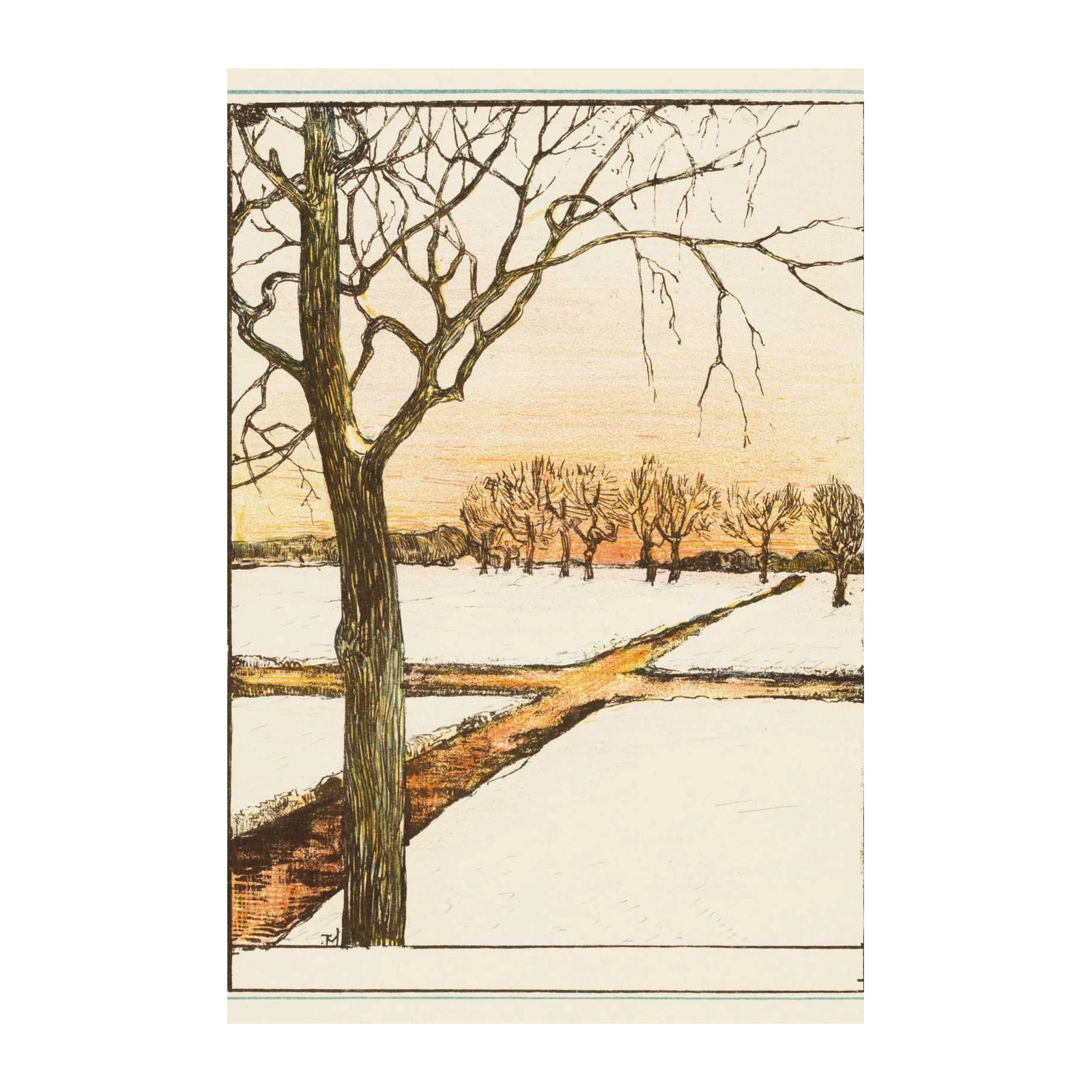 Serene Winter Path Wall Art