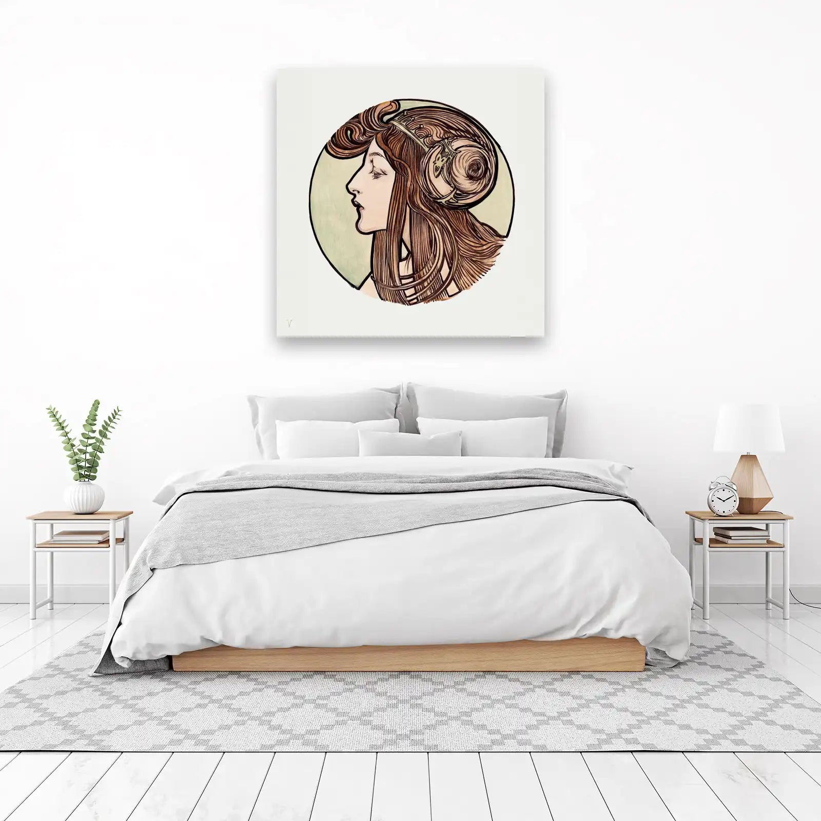 Elegant Art Nouveau Woman Wall Art