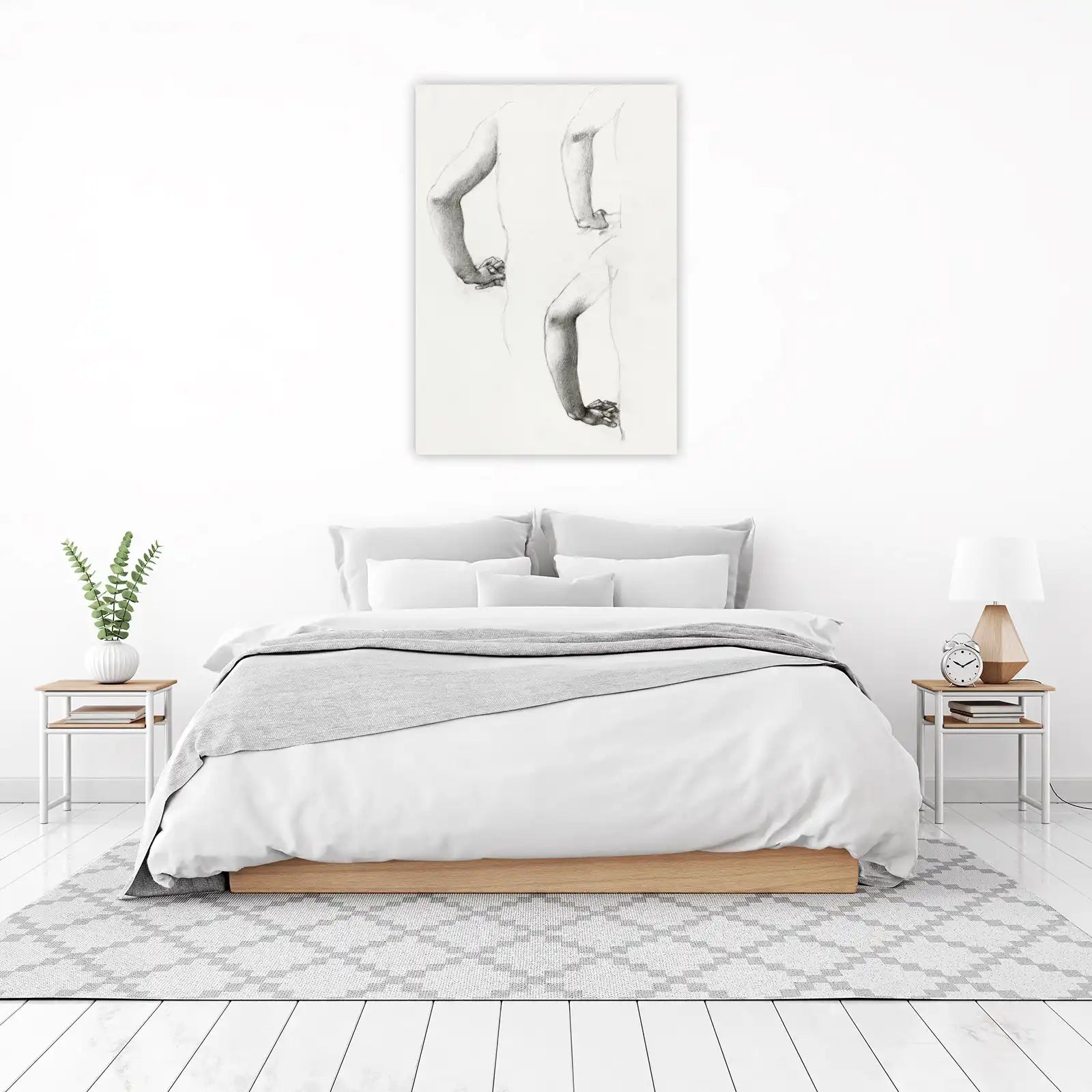 Figurative Arm Study Pencil Sketch Wall Art