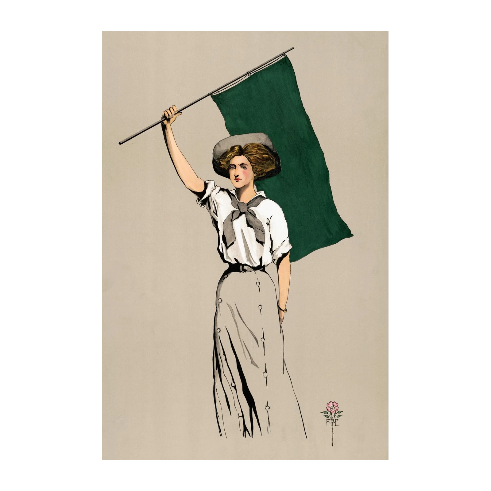 Empowerment Banner Woman Vintage Wall Art