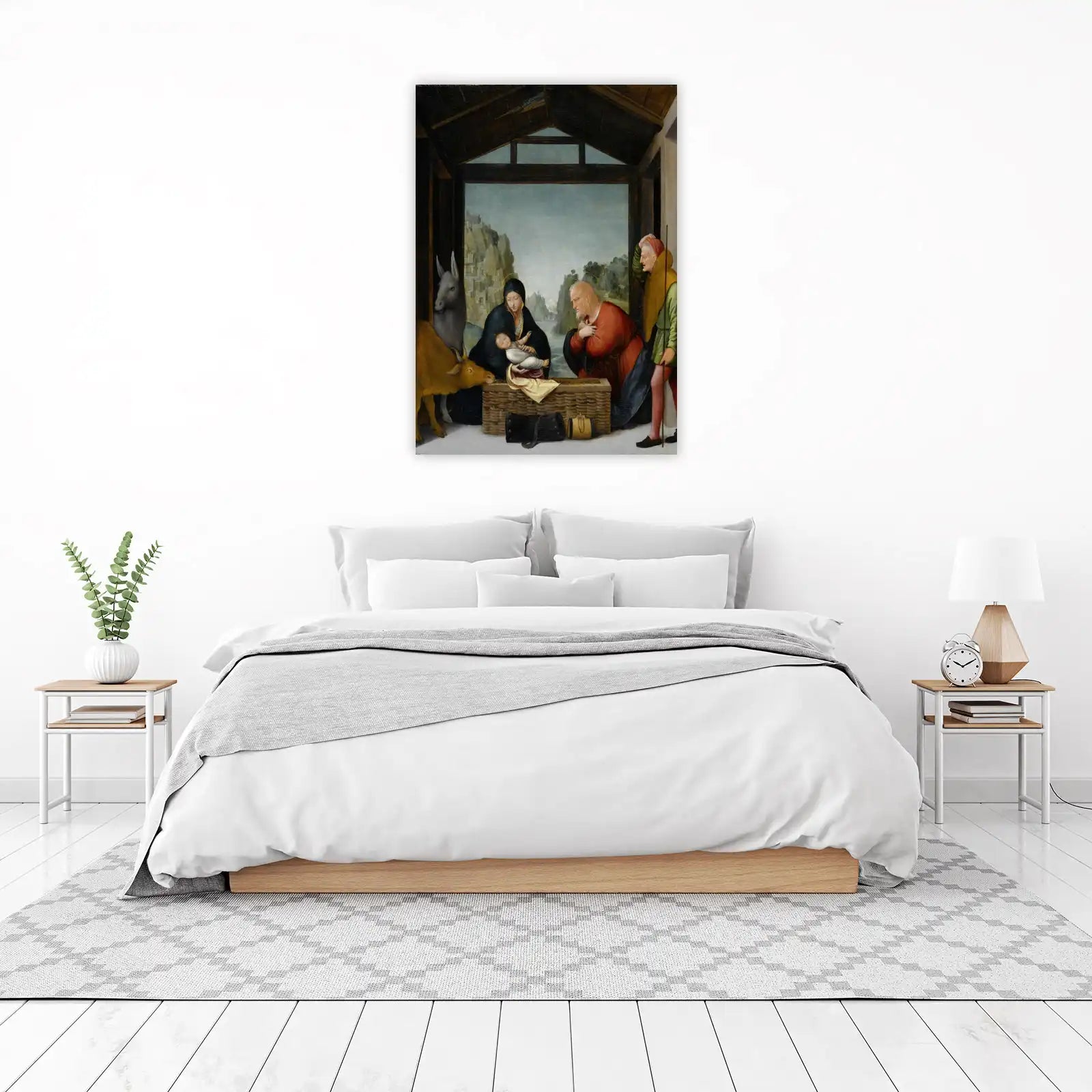 Classic Nativity Stable Religious Art Wall Art