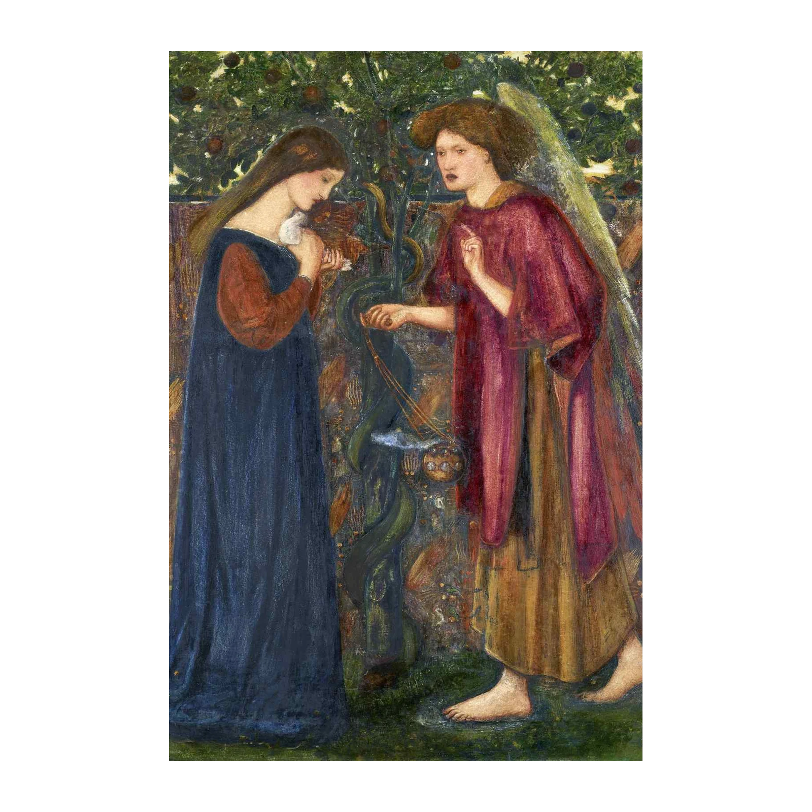 Pre-Raphaelite Angel & Woman Wall Art