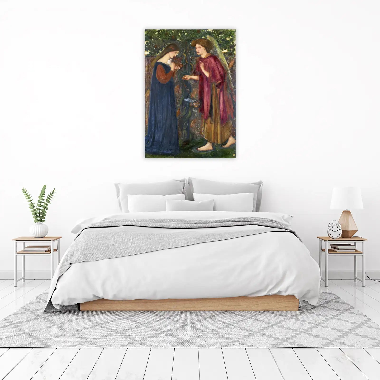 Pre-Raphaelite Angel & Woman Wall Art