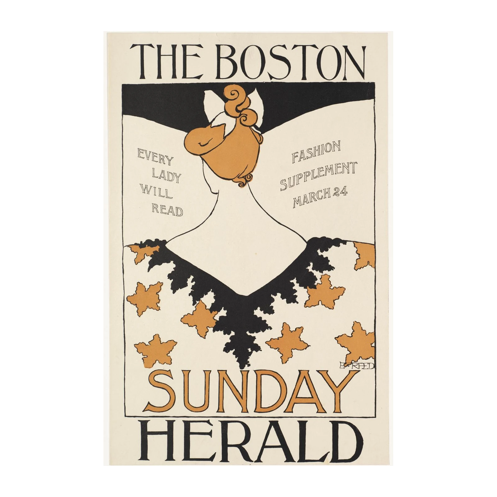 Vintage Boston Herald Fashion Wall Art