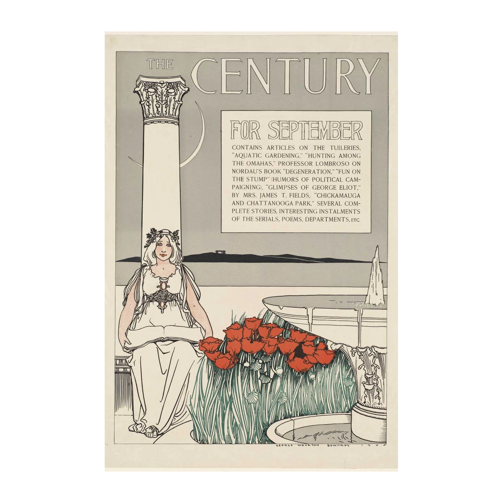 Vintage Poppies & Muse Wall Art