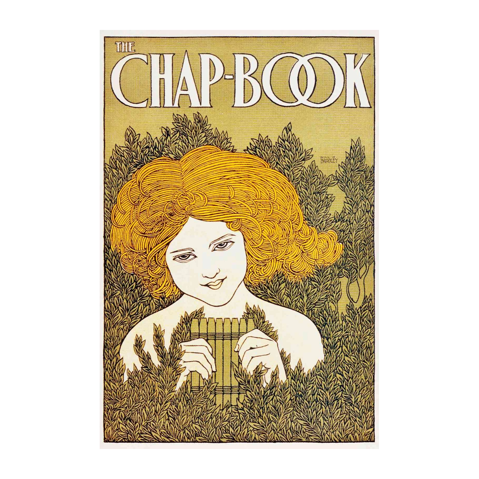 Art Nouveau Woman Golden Hair Wall Art
