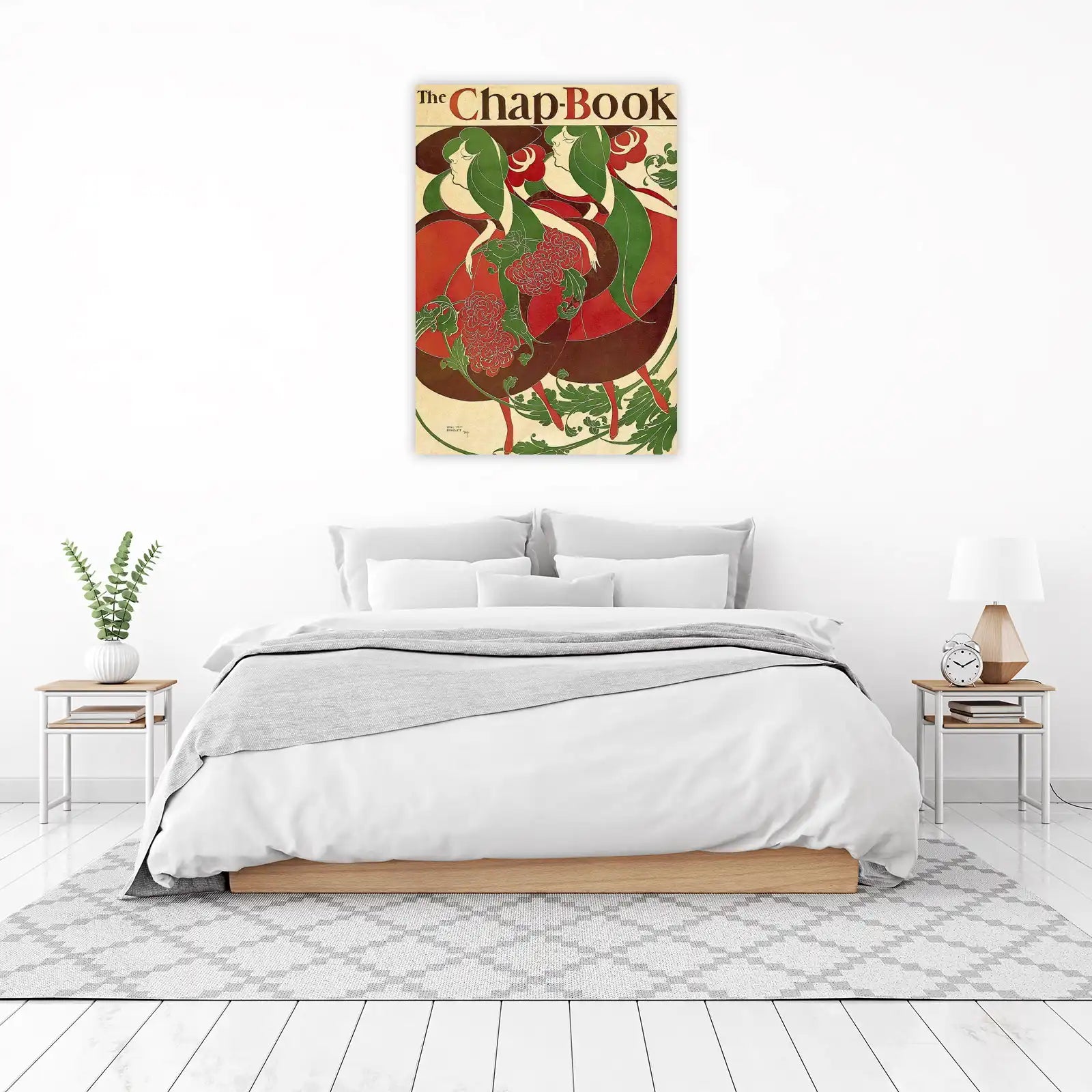 Vintage Chap-Book Art Nouveau Floral Wall Art
