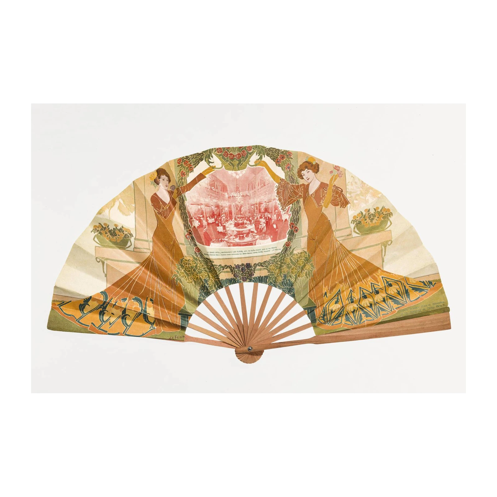 Art Nouveau Elegance Fan Wall Art
