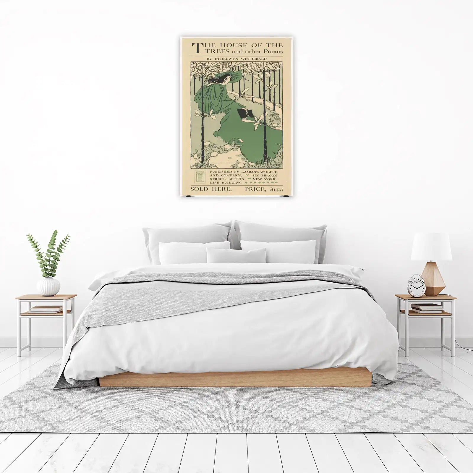 Art Nouveau Woman in Woods Wall Art