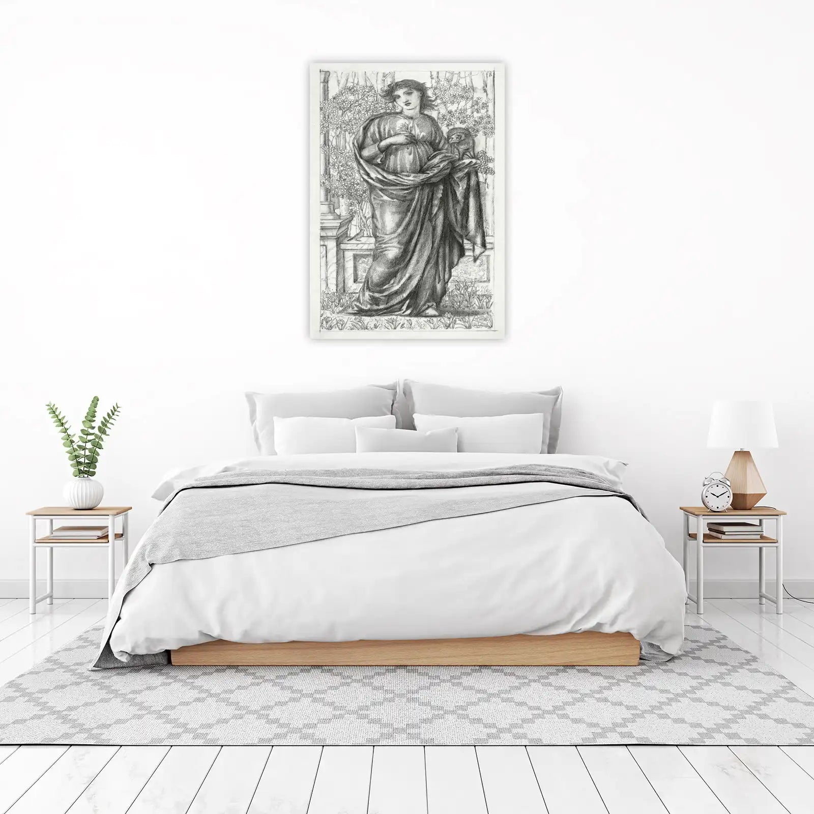 Victorian Muse with Owl Wall Art