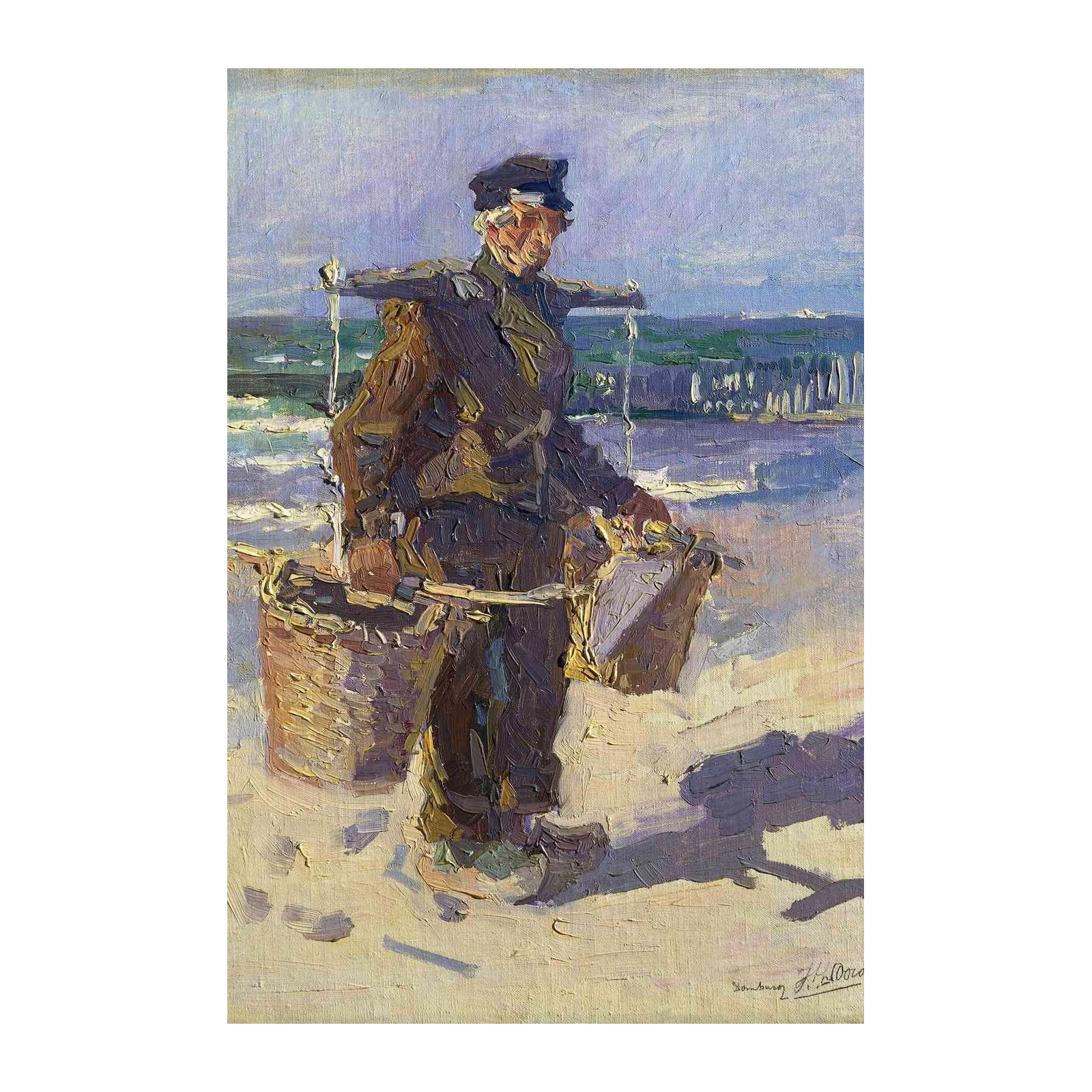 Fisherman at Sea Impressionist Wall Art
