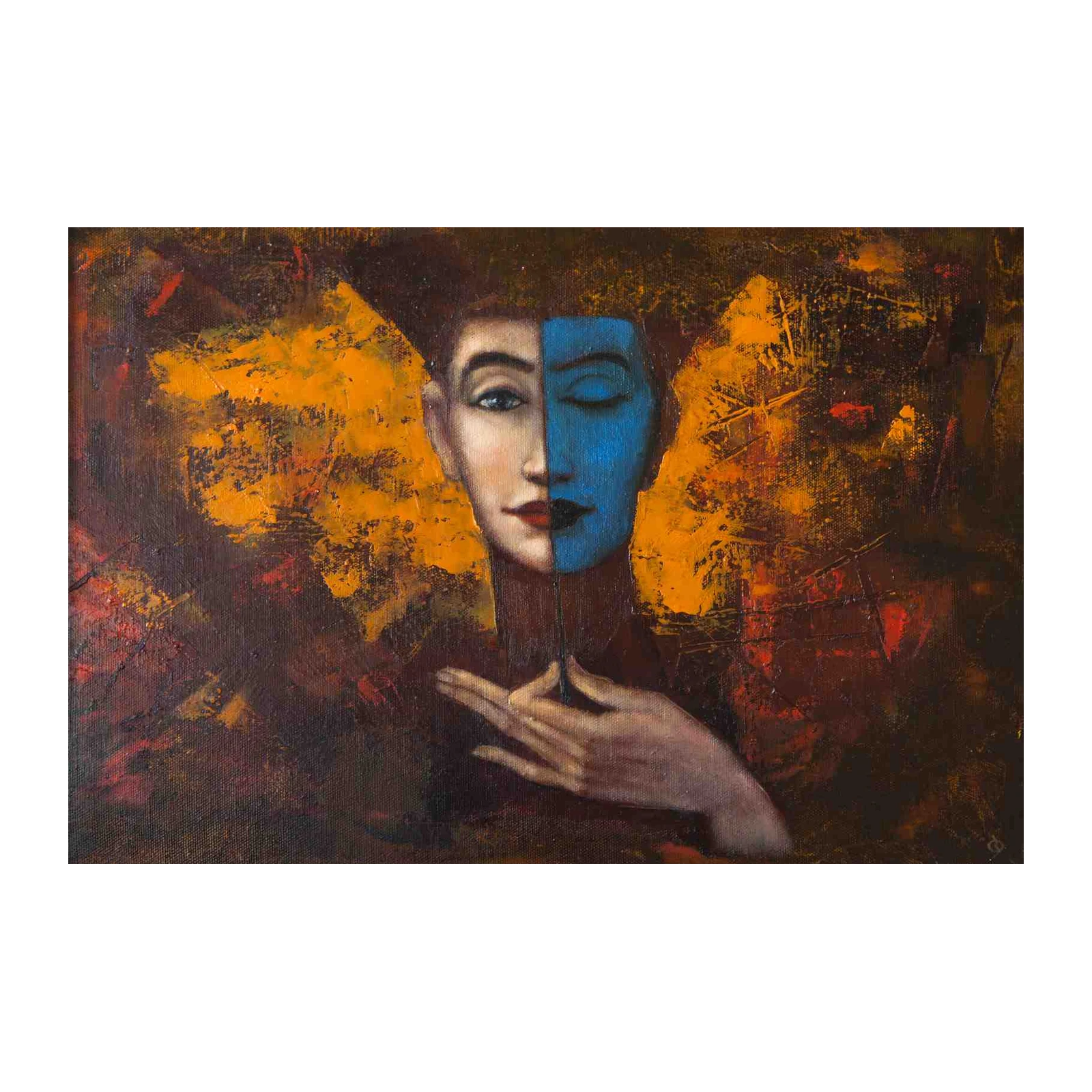 Abstract Face Enigma Wall Art